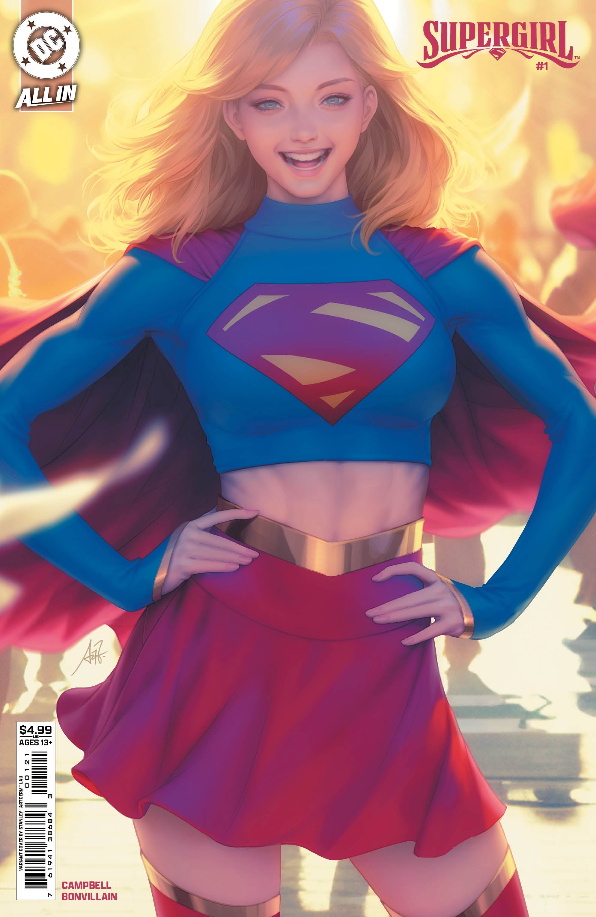 Supergirl #1 B Stanley Artgerm Lau Variant (05/14/2025) Dc
