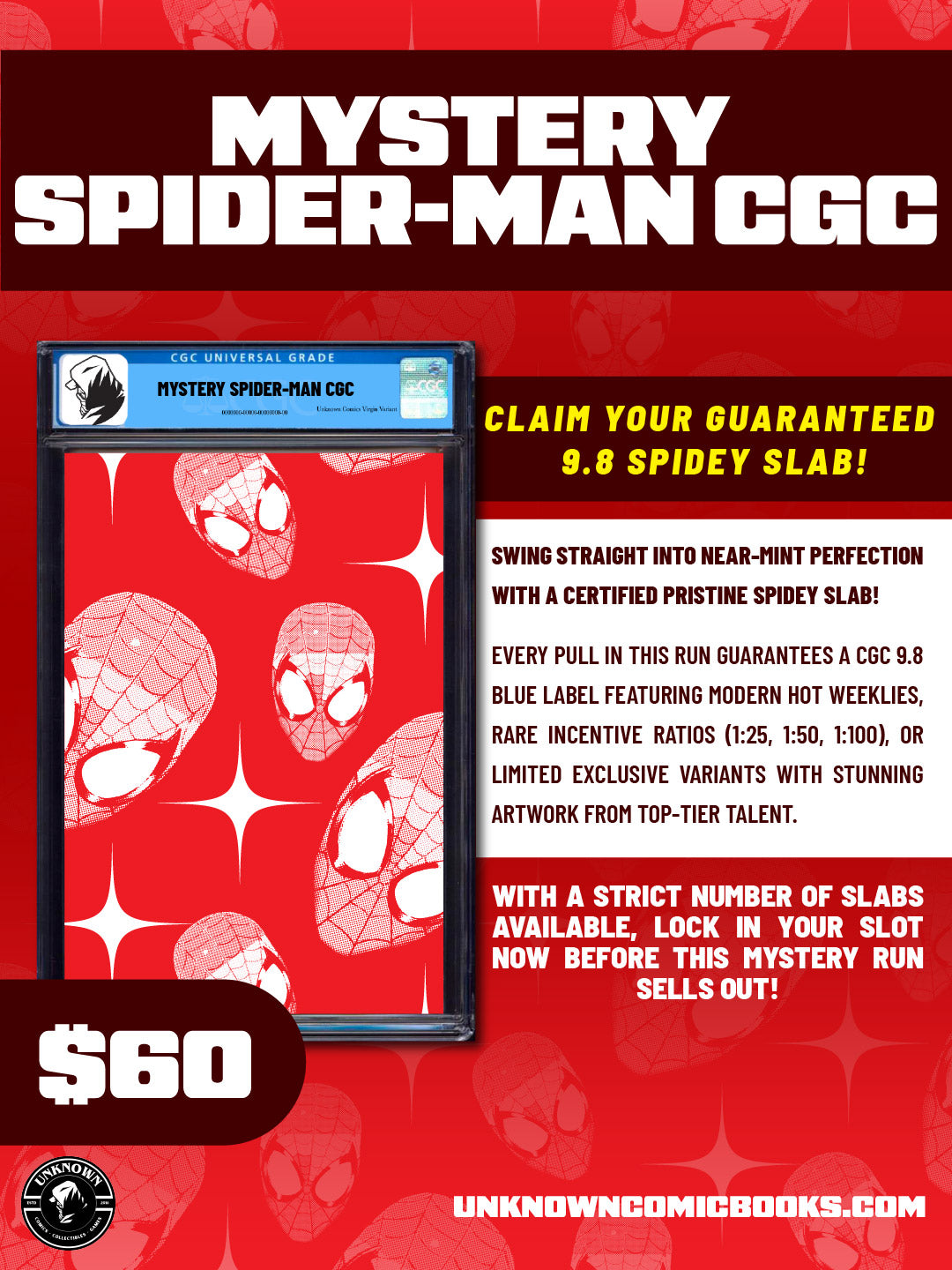 [MYSTERY] CGC 9.8 BLUE LABEL SPIDER-MAN MYSTERY SLAB (10/28/2026)