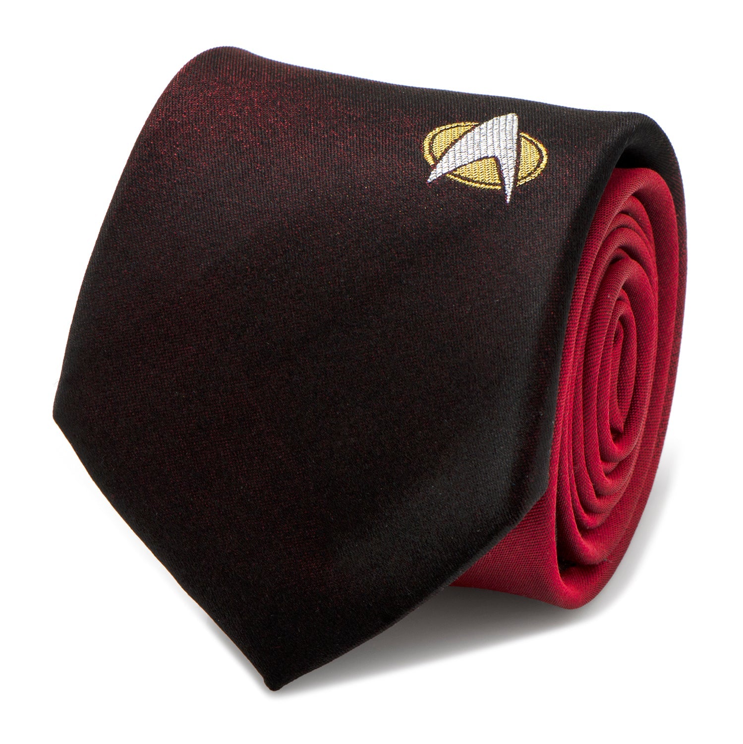 Star Trek TNG Shield Red Ombre Men's Tie