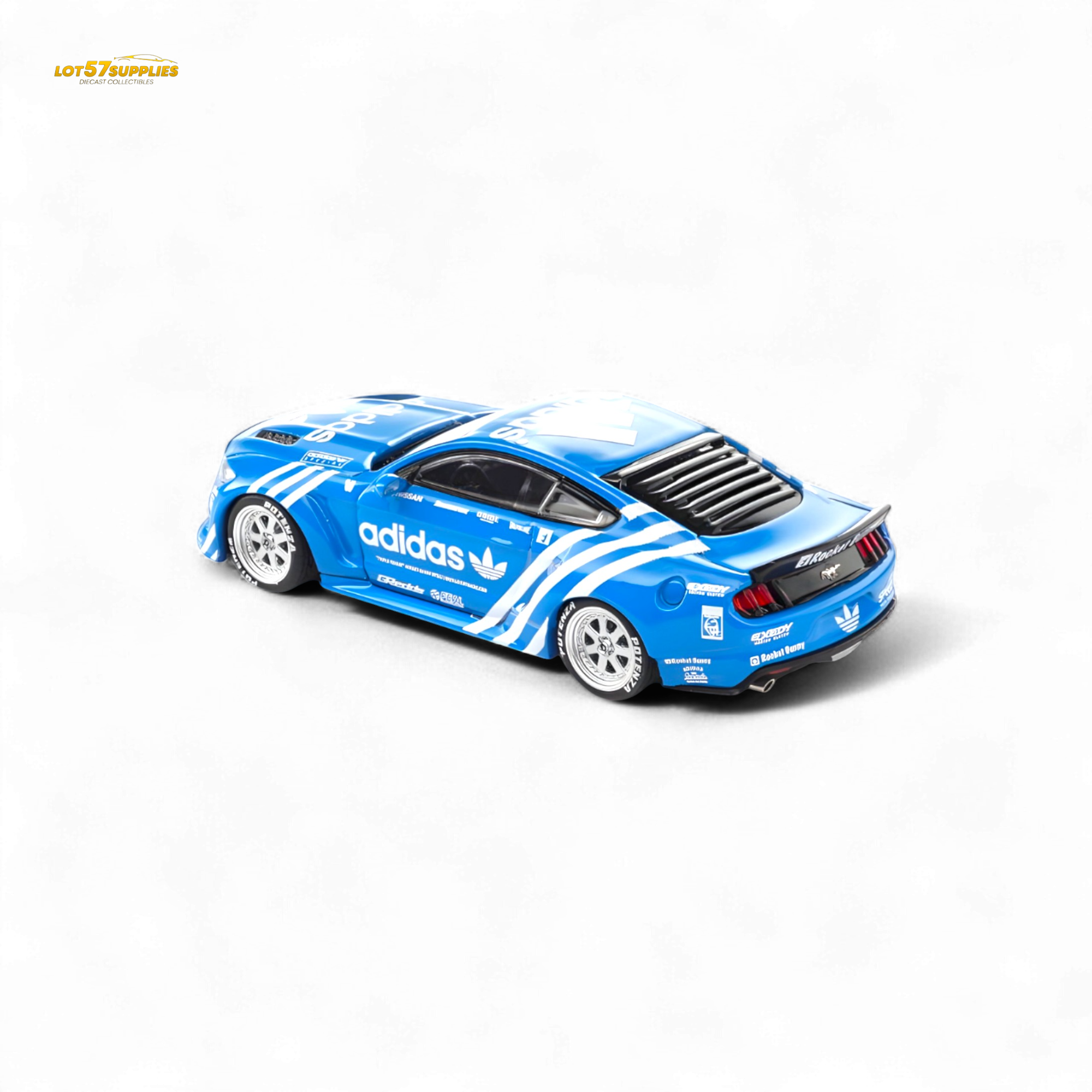 Liberty64 Ford Mustang GT Widebody Modified - A d i d a s Clover 1:64