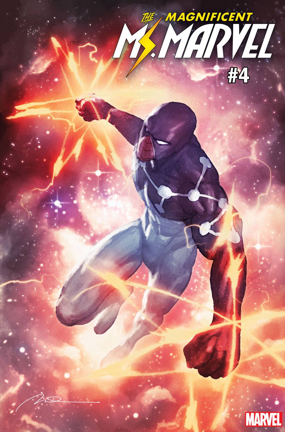 MAGNIFICENT MS MARVEL #4 B SPIDER-MAN COSMIC SUIT Variant (06/26/2019) MARVEL