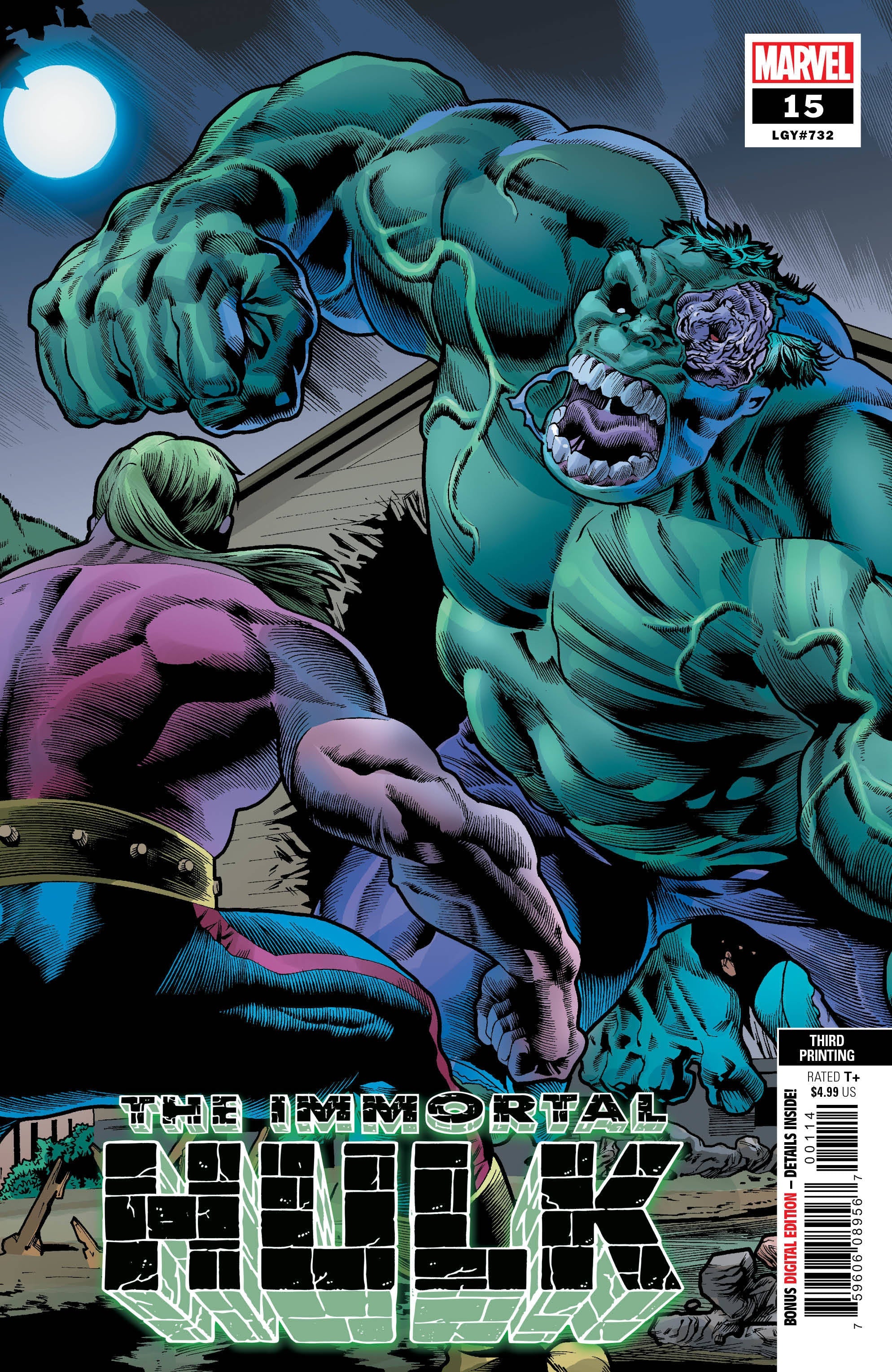 IMMORTAL HULK #15 3rd Print Joe Bennett Variant (05/29/2019) MARVEL