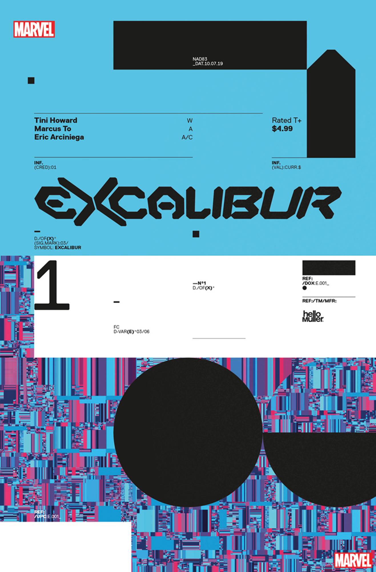 EXCALIBUR #1 1:10 Jonathan HICKMAN DESIGN Variant DX (10/30/2019) Marvel