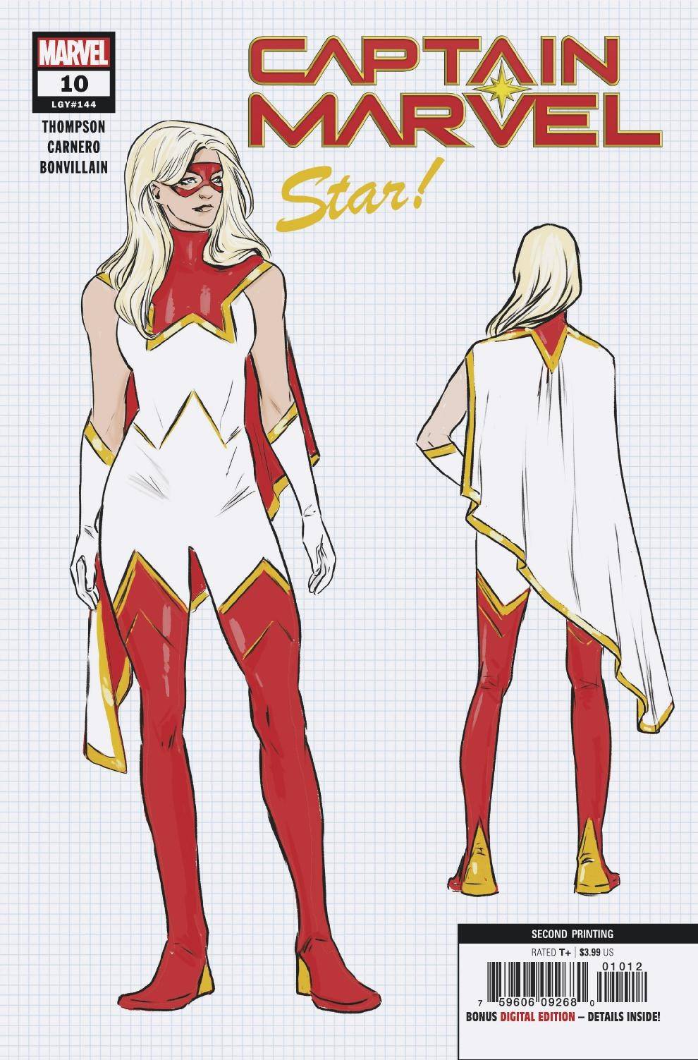 CAPTAIN MARVEL #10 2nd Print Carmen Nunez Carnero Design Variant (10/16/2019) MARVEL