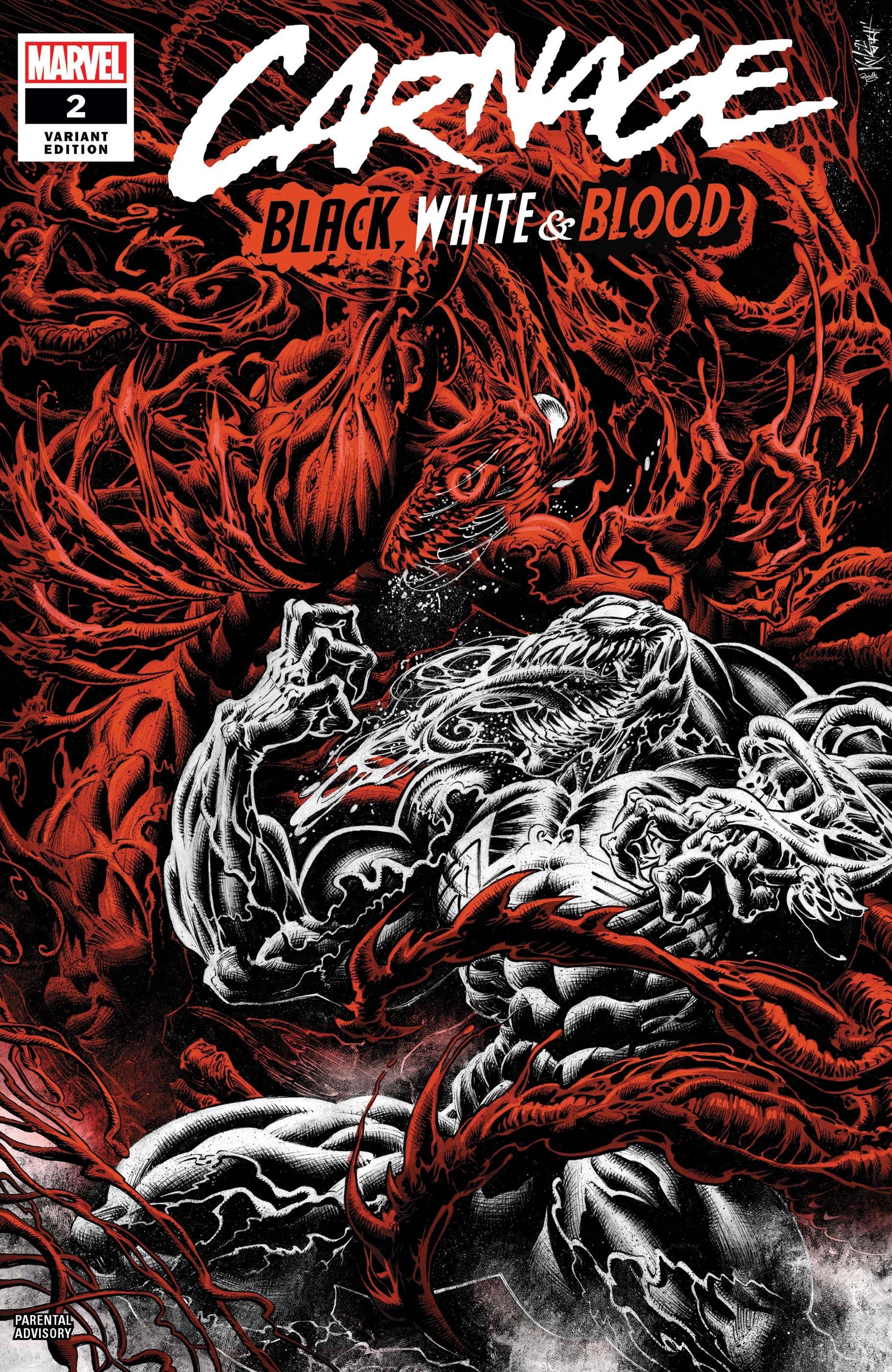 Carnage Black White And Blood #2 B (Of 4) Kyle Hotz Variant (04/21/2021) Marvel