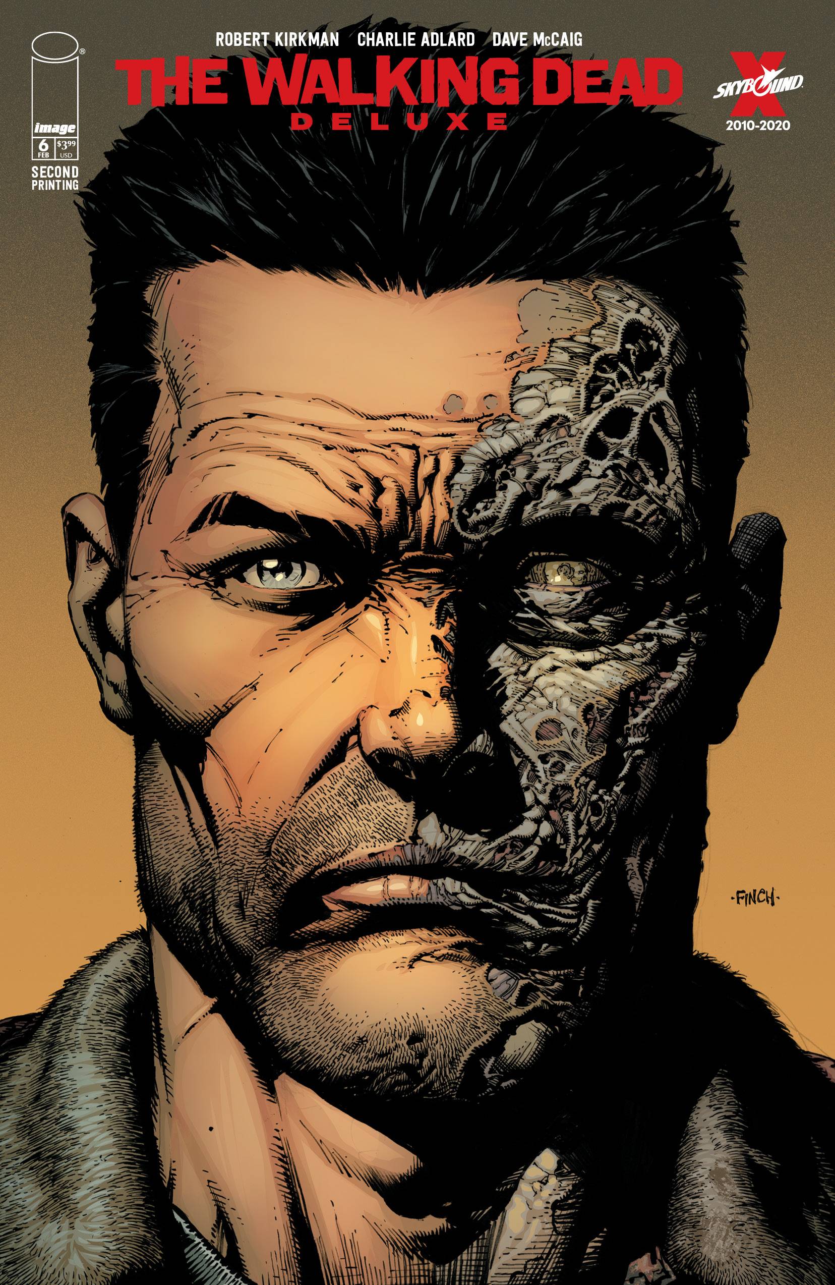 Walking Dead Dlx #6 2nd Print David Finch Headshot Variant (Mr) (02/24/2021) Image