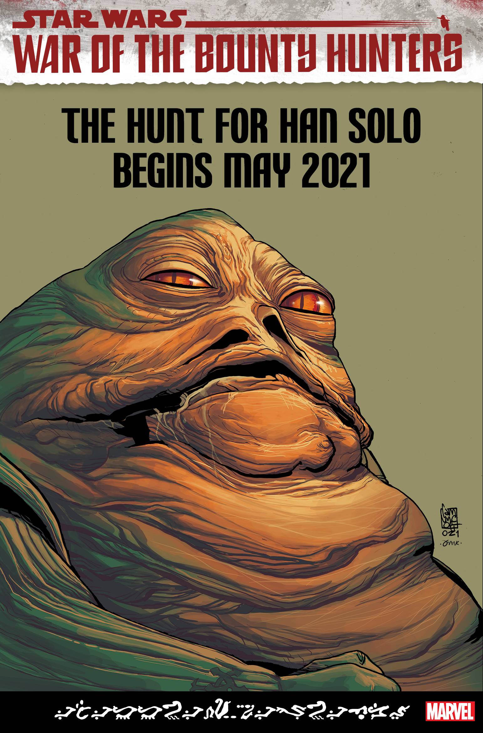 Star Wars War Bounty Hunters Jabba Hutt #1 B Giuseppe Camuncoli Headshot Variant (07/21/2021) Marvel