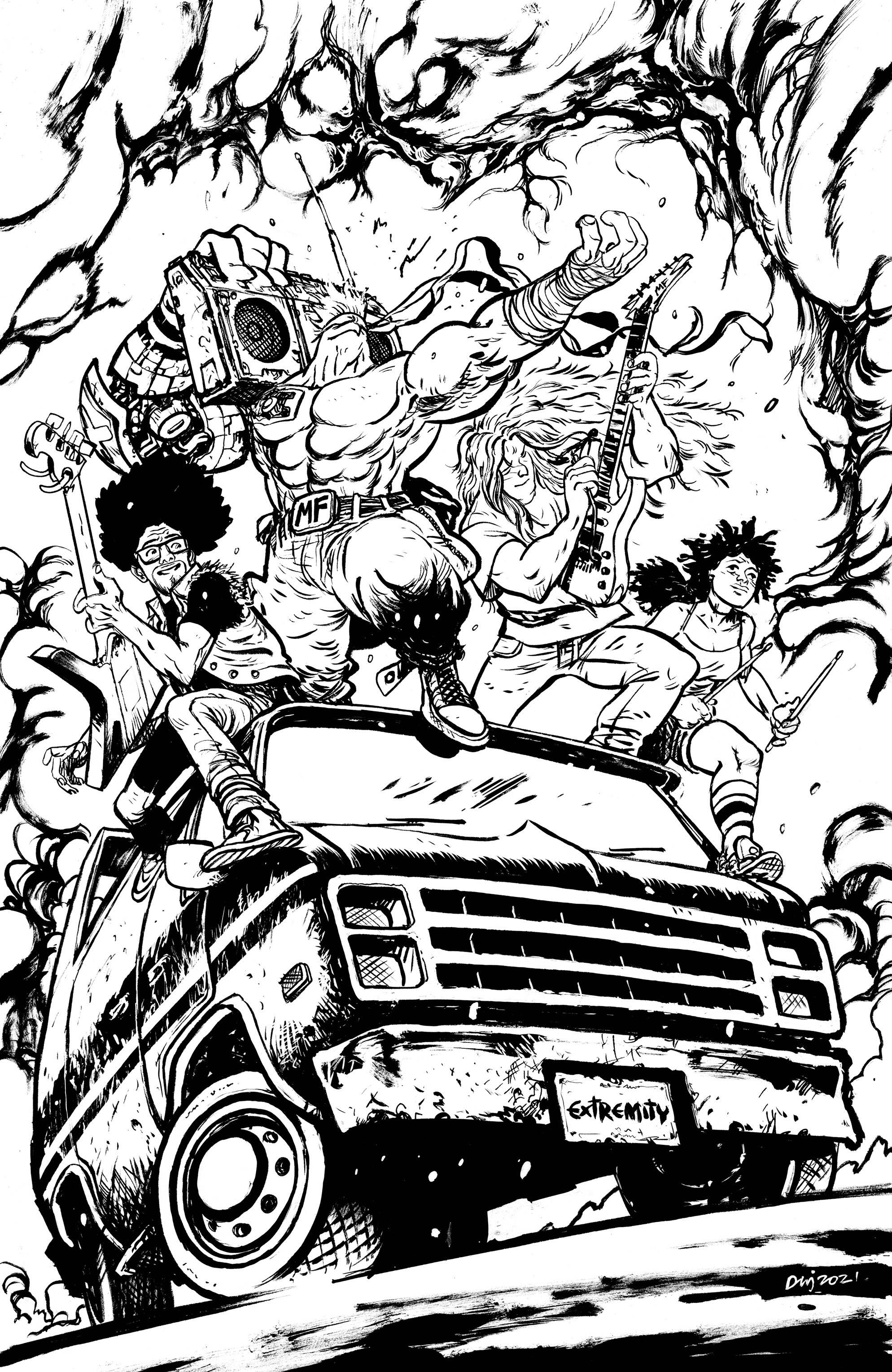 Skybound X #3 1:10 Daniel Warren Johnson BW Variant (Mr) (07/21/2021) Image