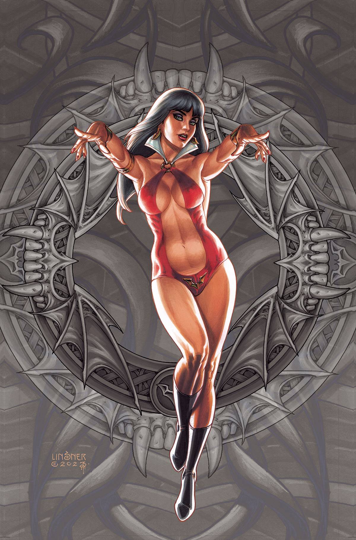 Vampirella Vs Superpowers #1 O 1:30 Joseph Michael Linsner Virgin Variant (05/24/2023) Dynamite