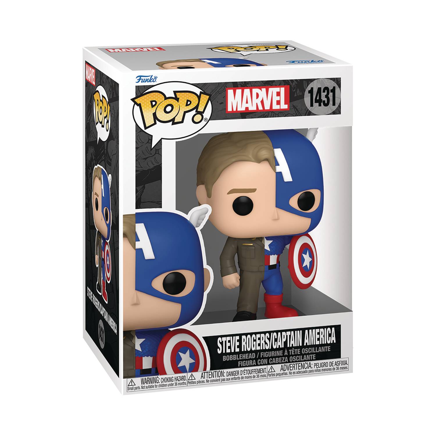 POP MARVEL SPLIT CAPTAIN AMERICA/STEVE ROGERS VIN FIG [IN STOCK]