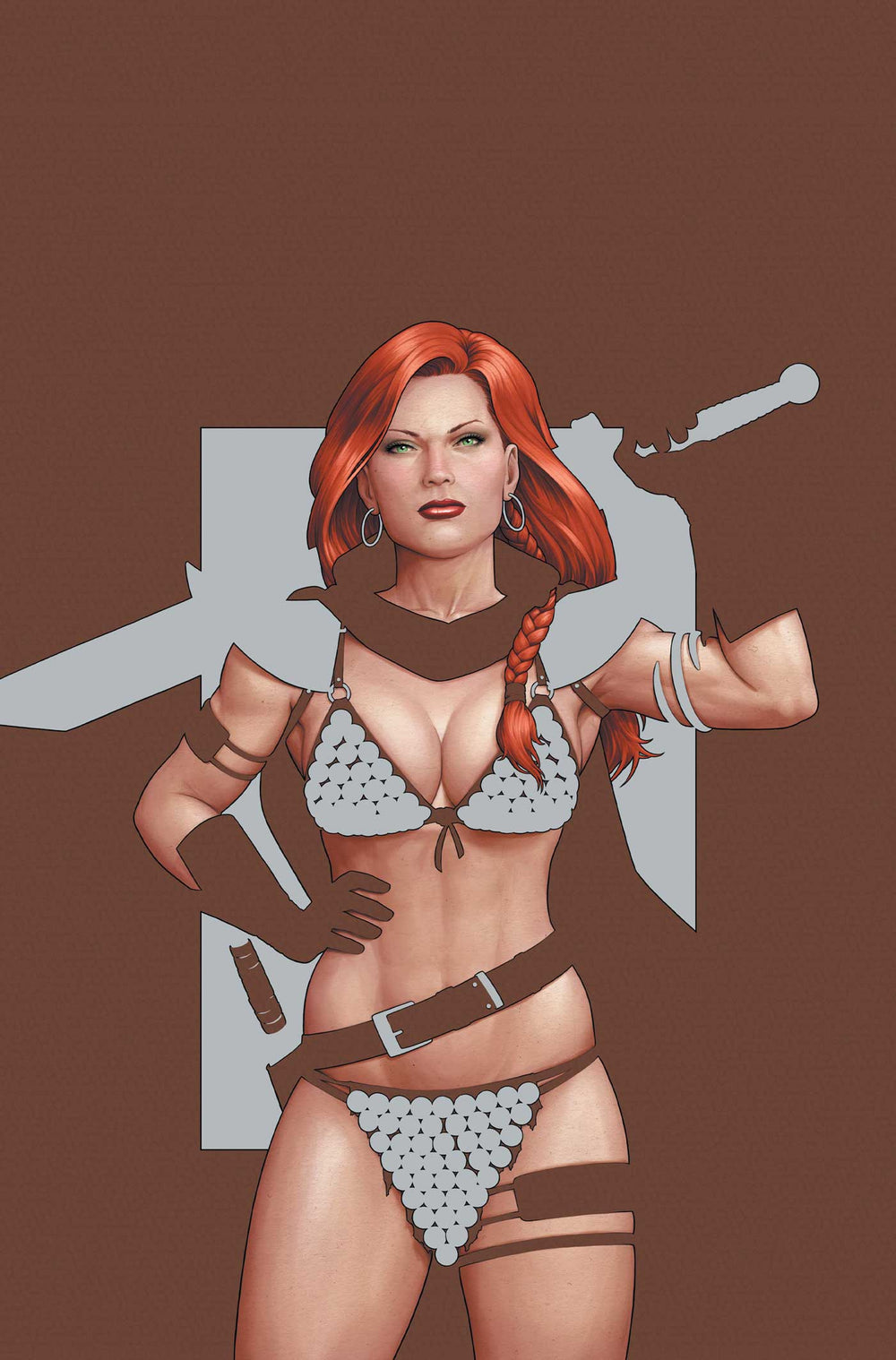 Red Sonja Empire Damned #1 1:10 John Tyler Christopher Foil Virgin Variant virgin cover by John Tyler Christopher