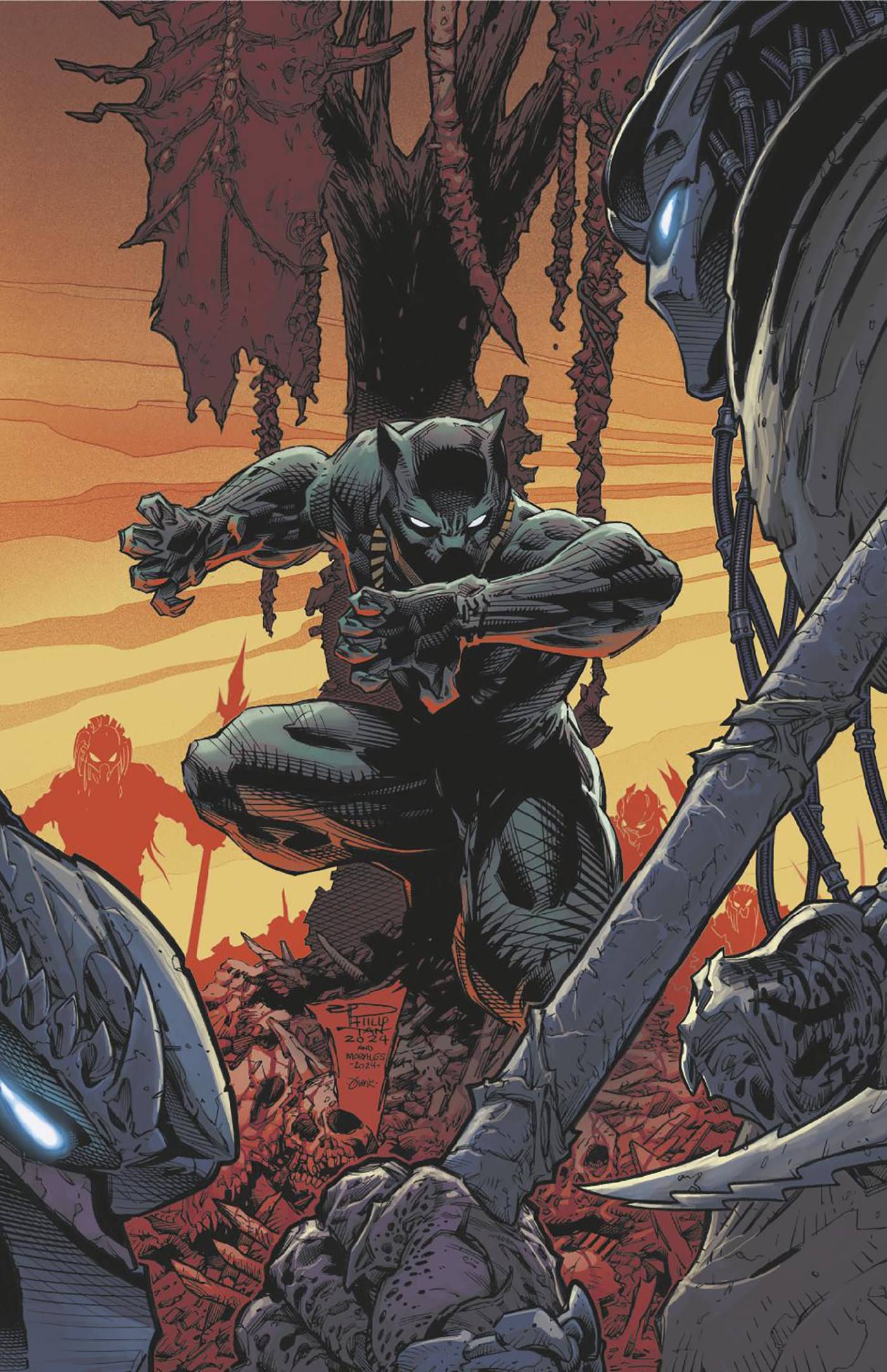 PREDATOR VS. BLACK PANTHER #1 PHILIP TAN VIRGIN VARIANT[1:100] CB  (08/21/2024)