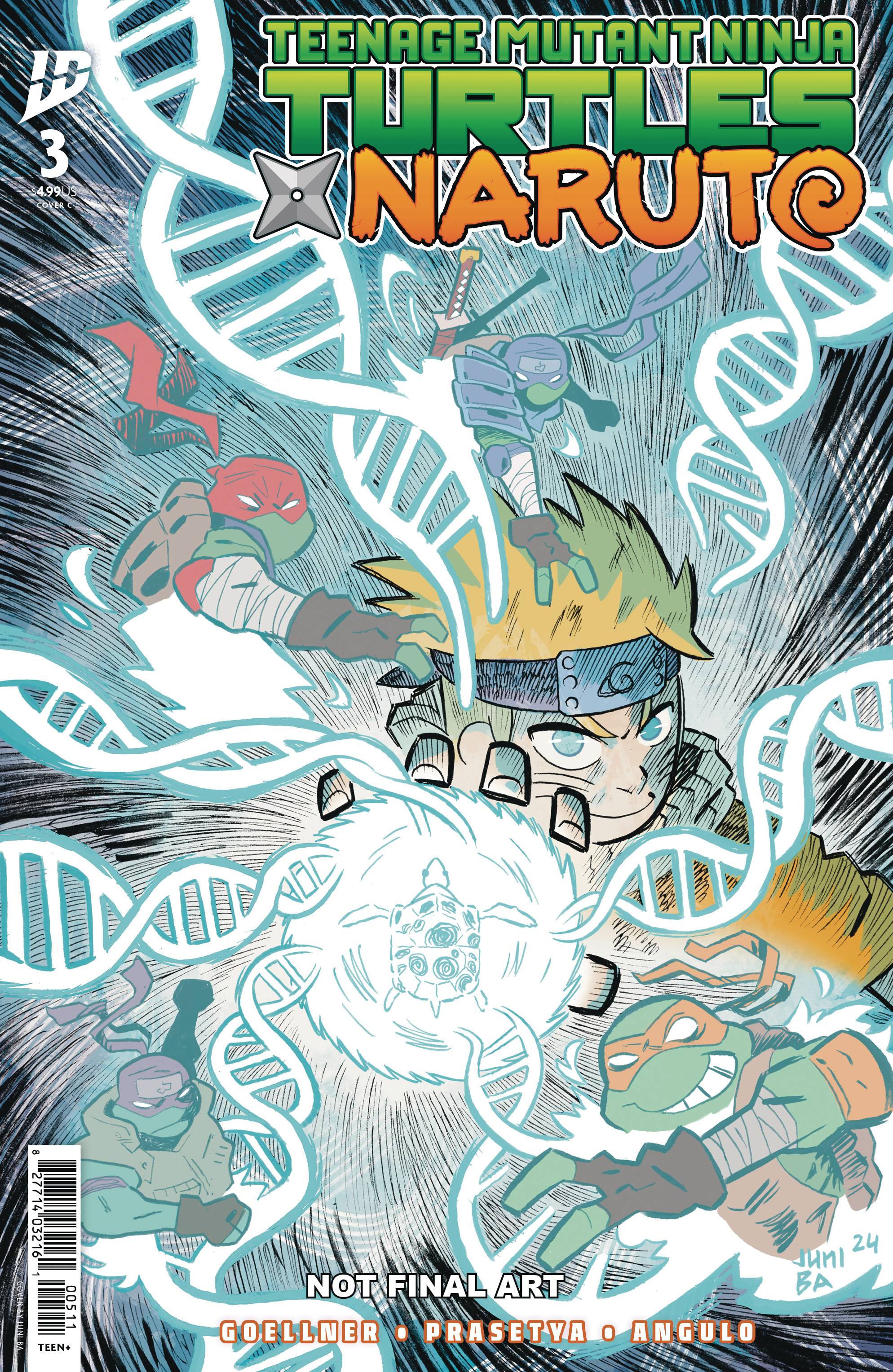 Teenage Mutant Ninja Turtles X Naruto #3 A1 Cover Set Of 8 1:25 1:50 1:75 1:100 (03/26/2025) Idw