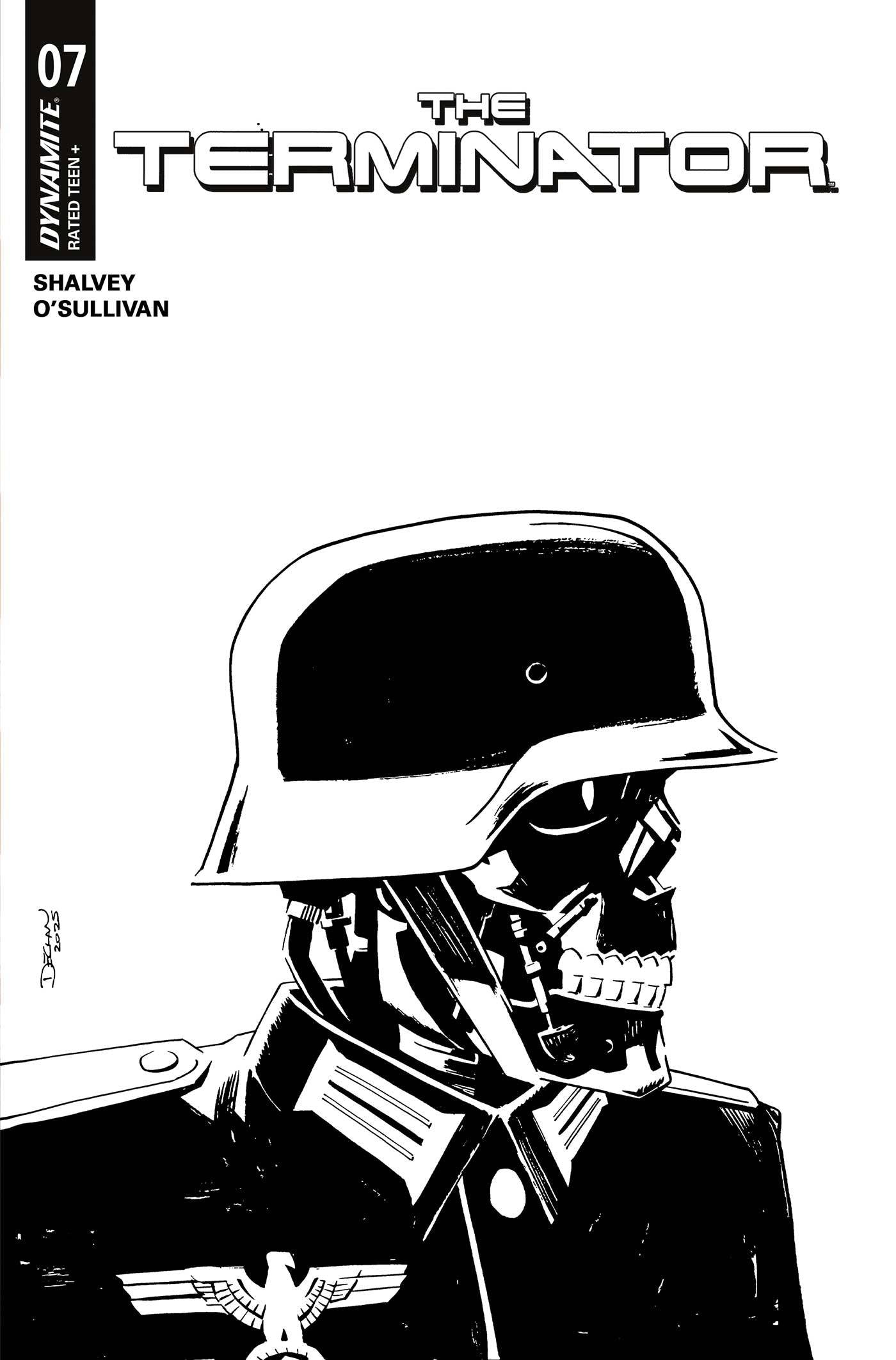 Terminator #7 F 1:10 Declan Shalvey Line Art Variant (04/30/2025) Dyna