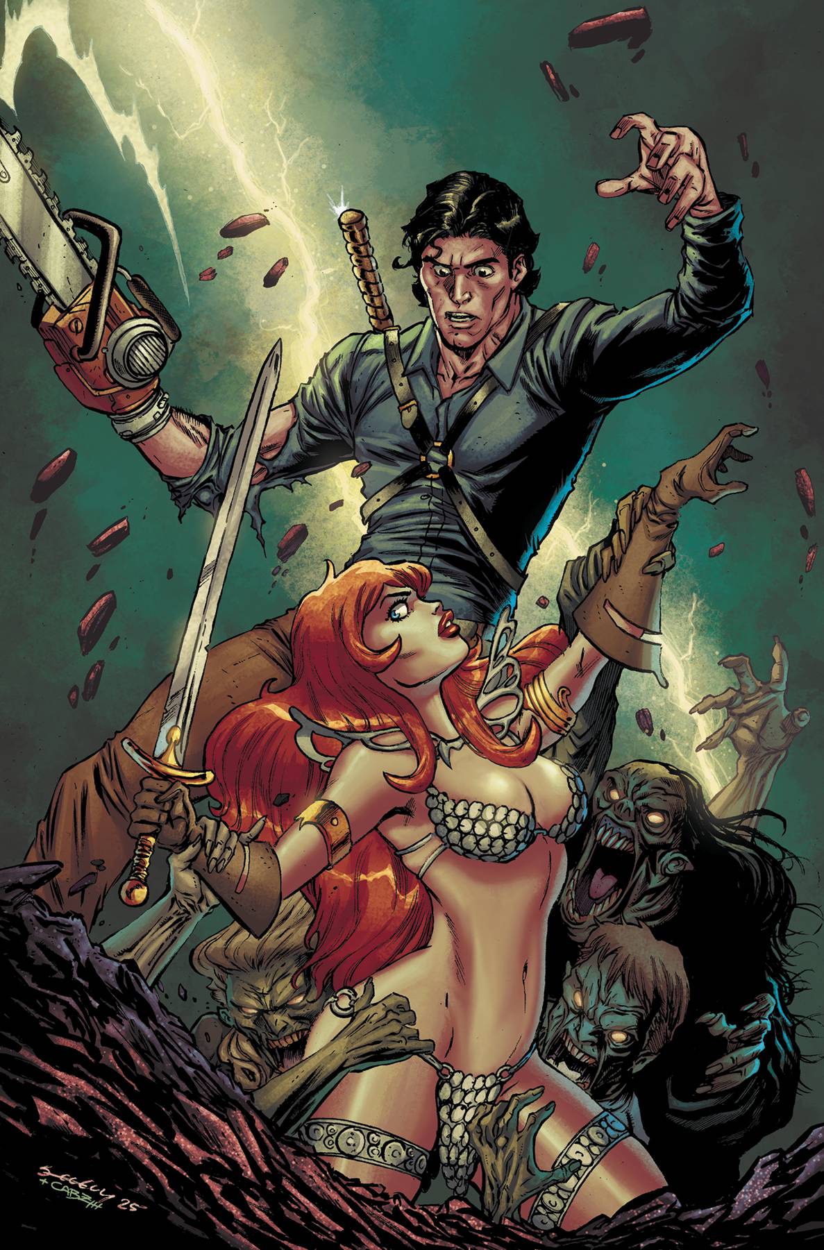Red Sonja Vs Aod #4 K 1:20 Tim Seeley Virgin Variant (08/06/2025) Dynamite