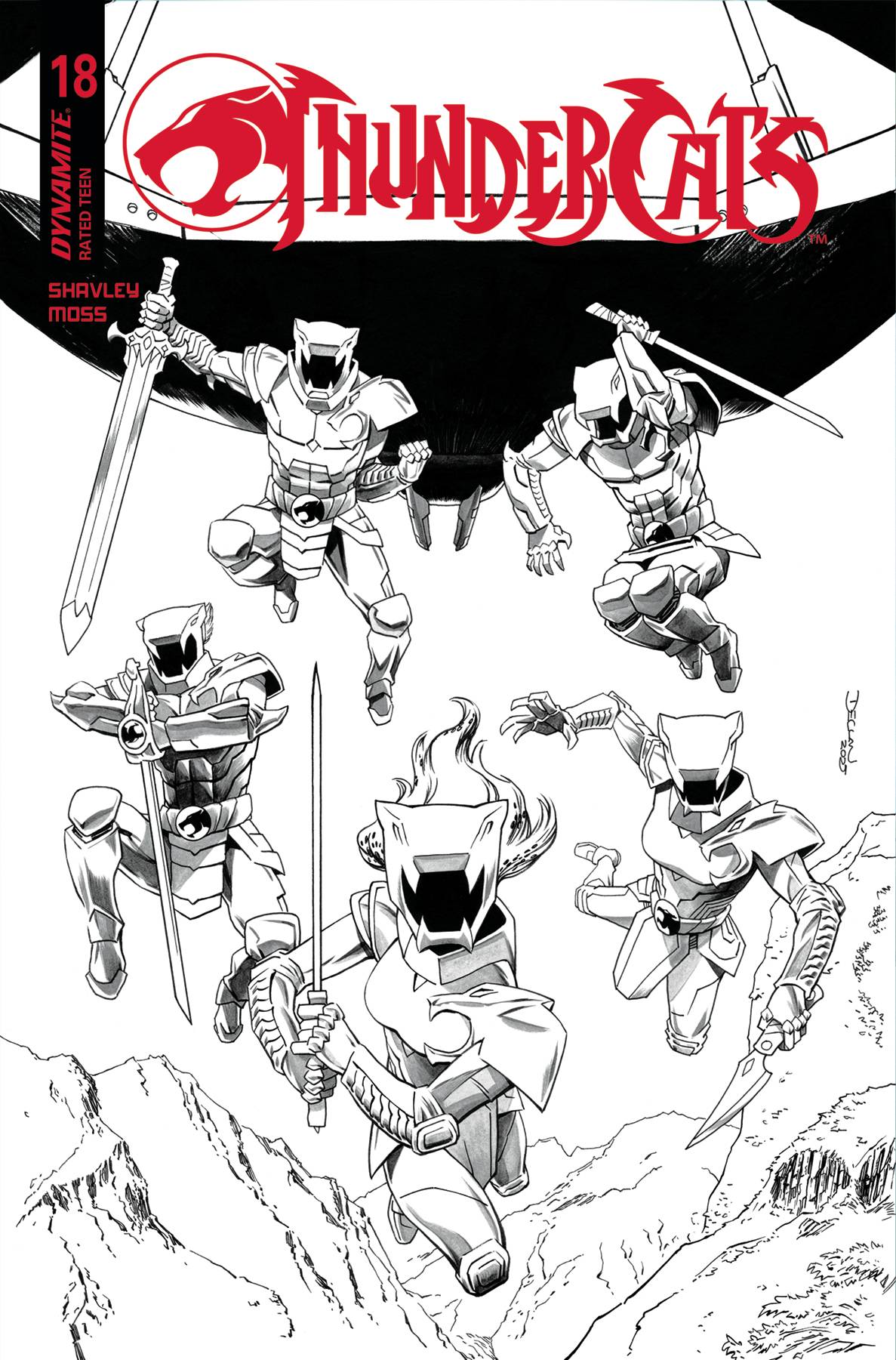 Thundercats #18 N 1:10 Declan Shalvey Line Art Variant (09/24/2025) Dynamite