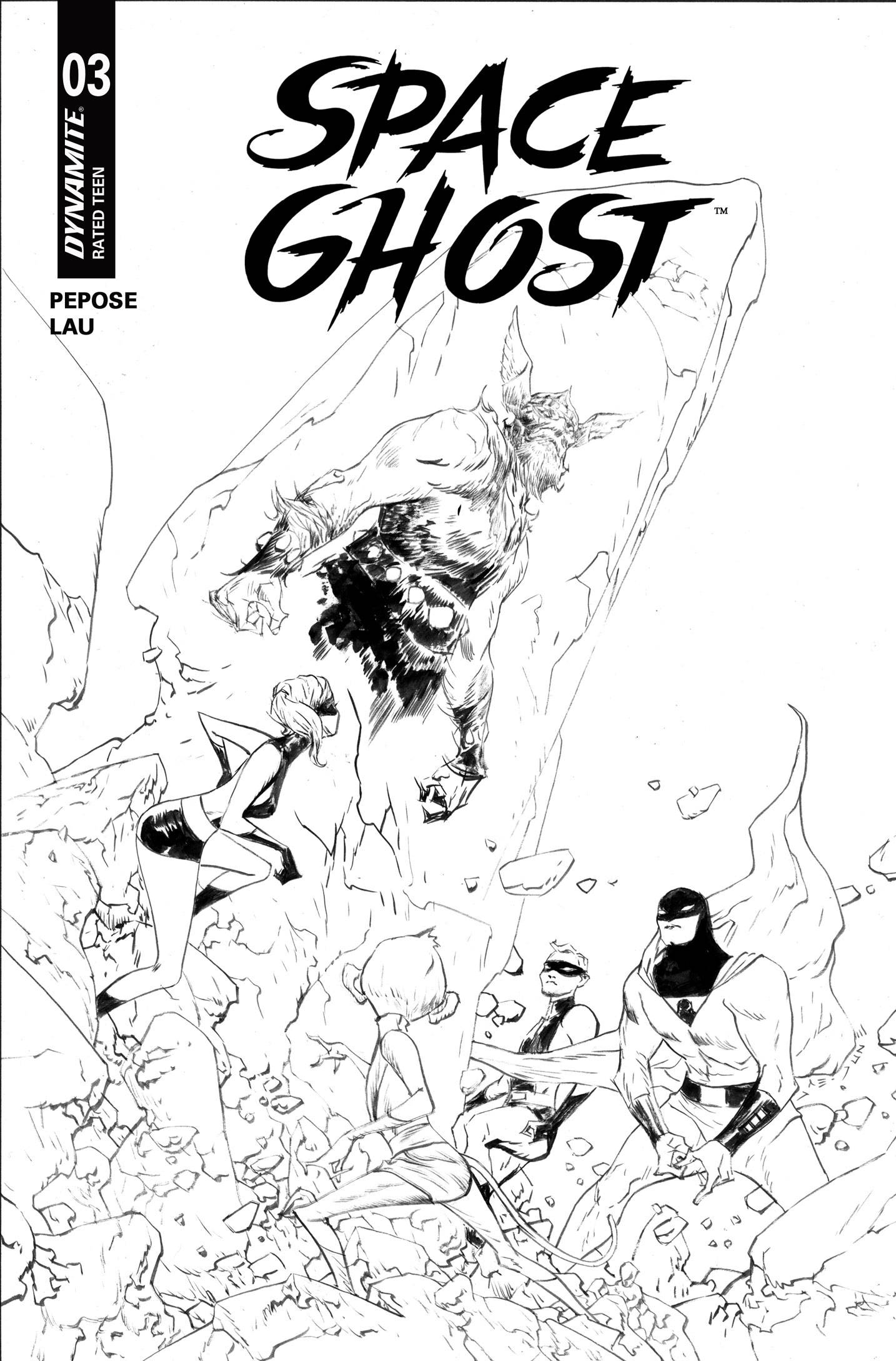 Space Ghost (2025) #3 G 1:10 Jae Lee Line Art (09/24/2025) Dynamite