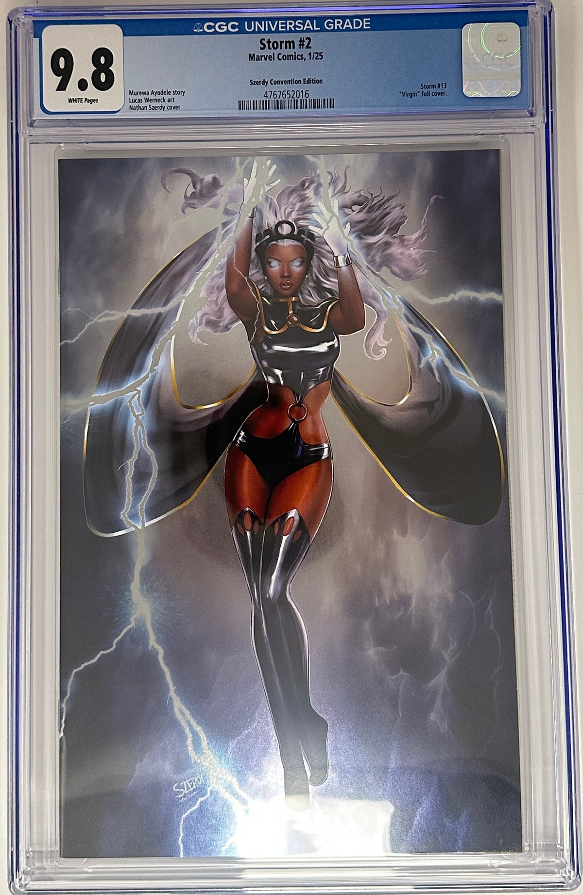 [FOIL] STORM #2 CGC 9.8 BLUE LABEL UNKNOWN COMICS NATHAN SZERDY EXCLUSIVE VIRGIN CONVENTION VAR [IN STOCK]