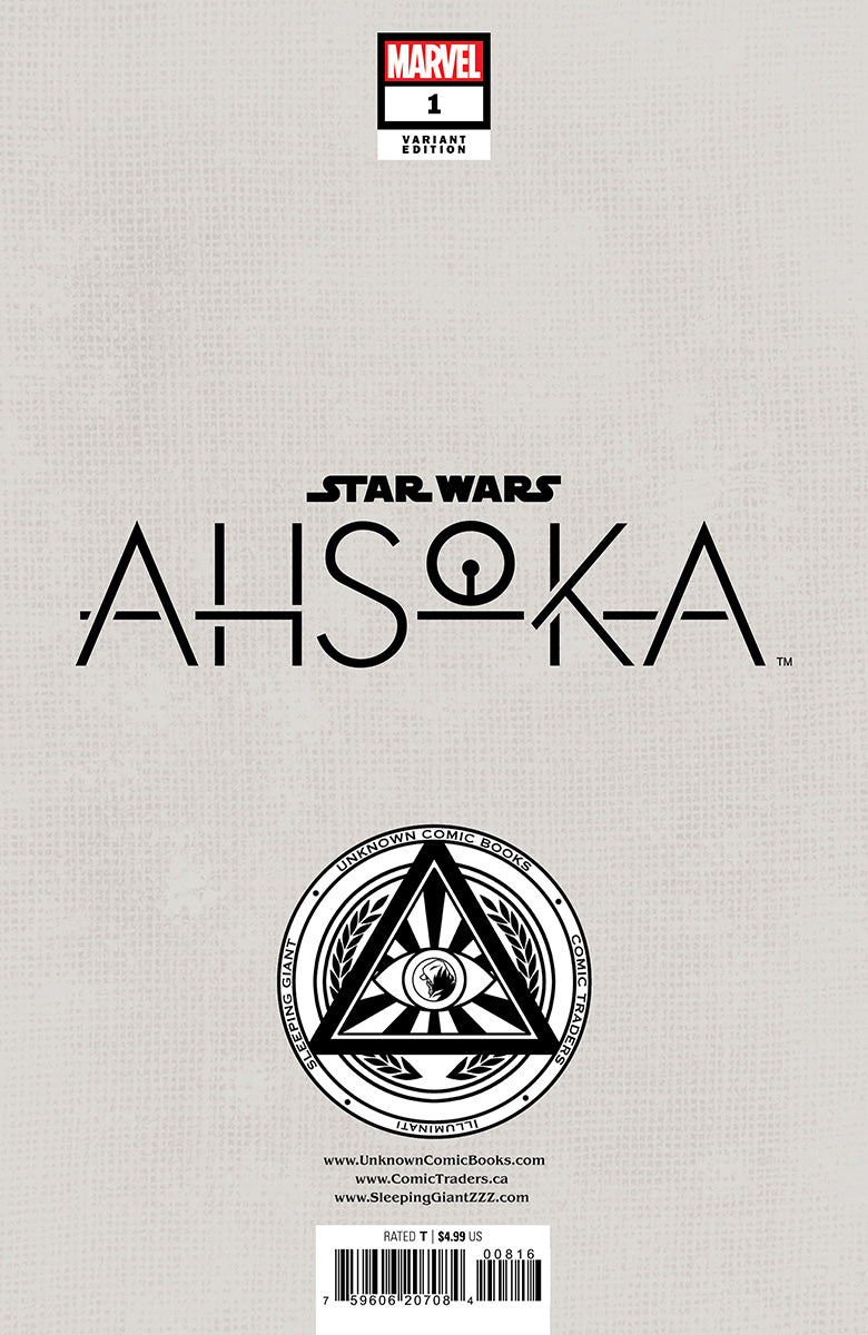 STAR WARS: AHSOKA #1 UNKNOWN COMICS DAVID NAKAYAMA VIRGIN EXCLUSIVE  VAR (07/10/2024)