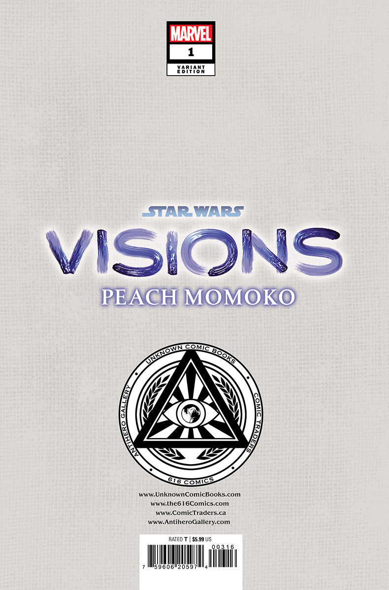 [2 PACK] STAR WARS: VISIONS - PEACH MOMOKO #1 UNKNOWN COMICS RICKIE YAGAWA EXCLUSIVE VAR (11/15/2023)