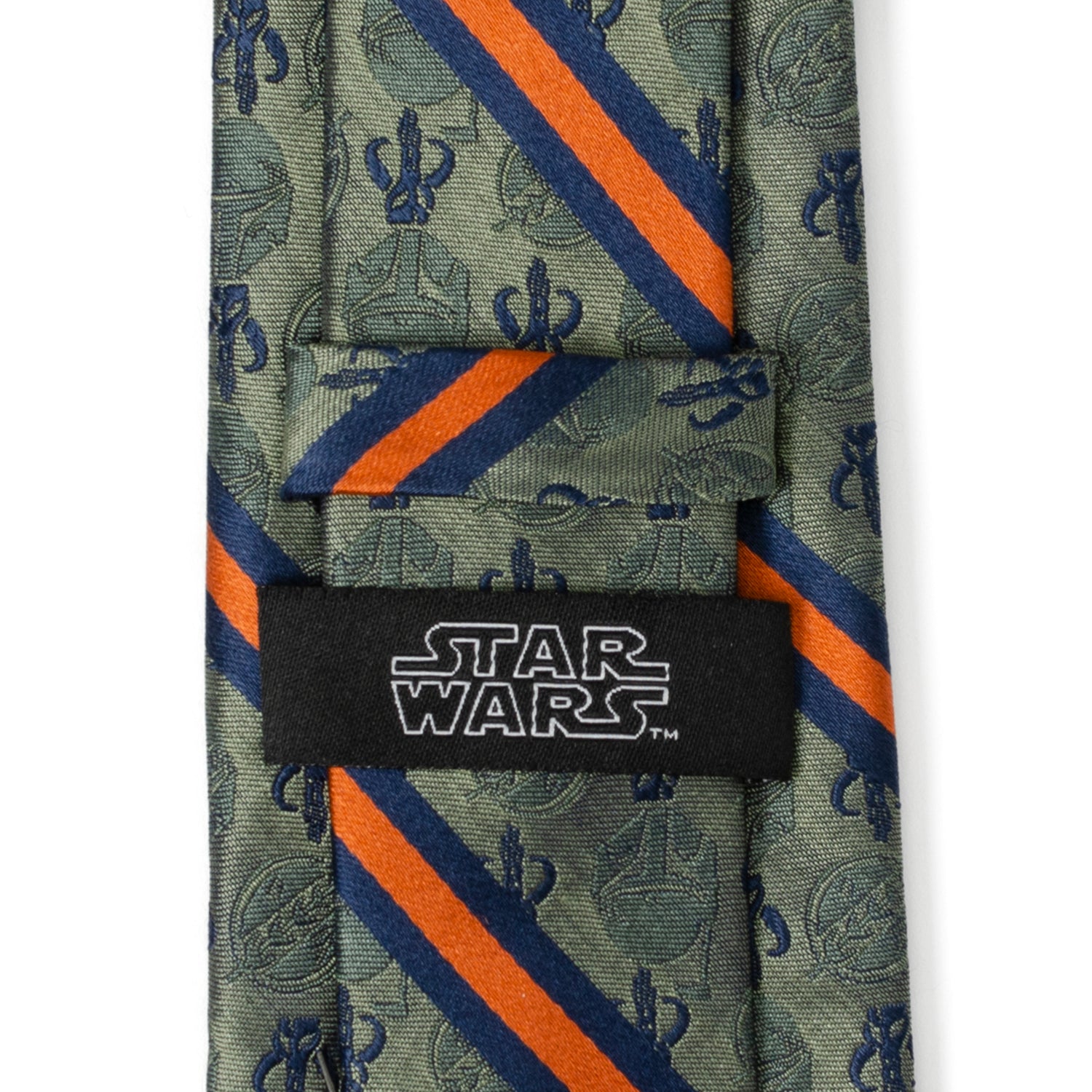 Star Wars Boba Fett Mythosaur Green, Orange, and Blue Striped Tie