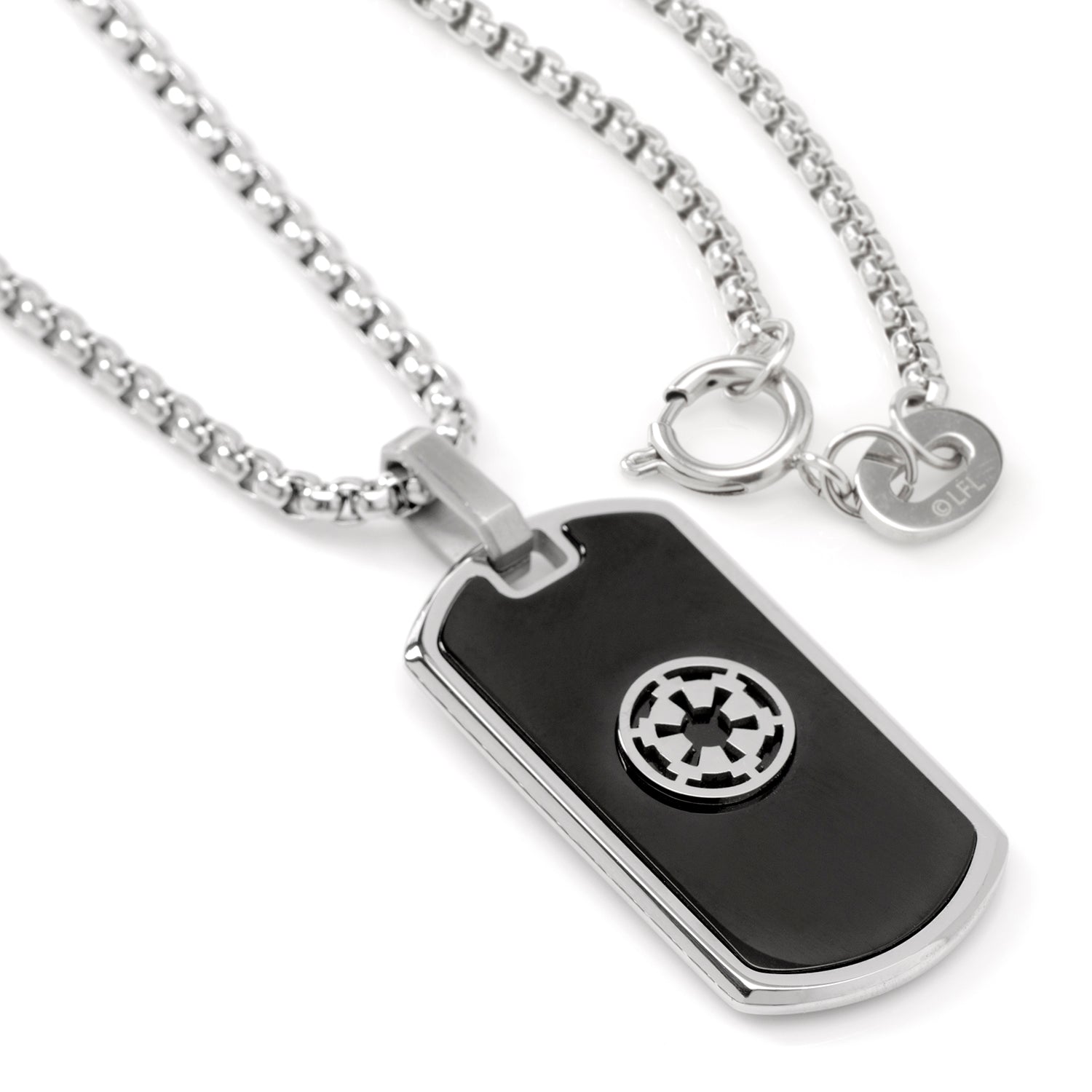 Star Wars Darth Vader Stainless Steel Printed Cufflinks with Empire and Rebel Crest Dog Tags Gift Set