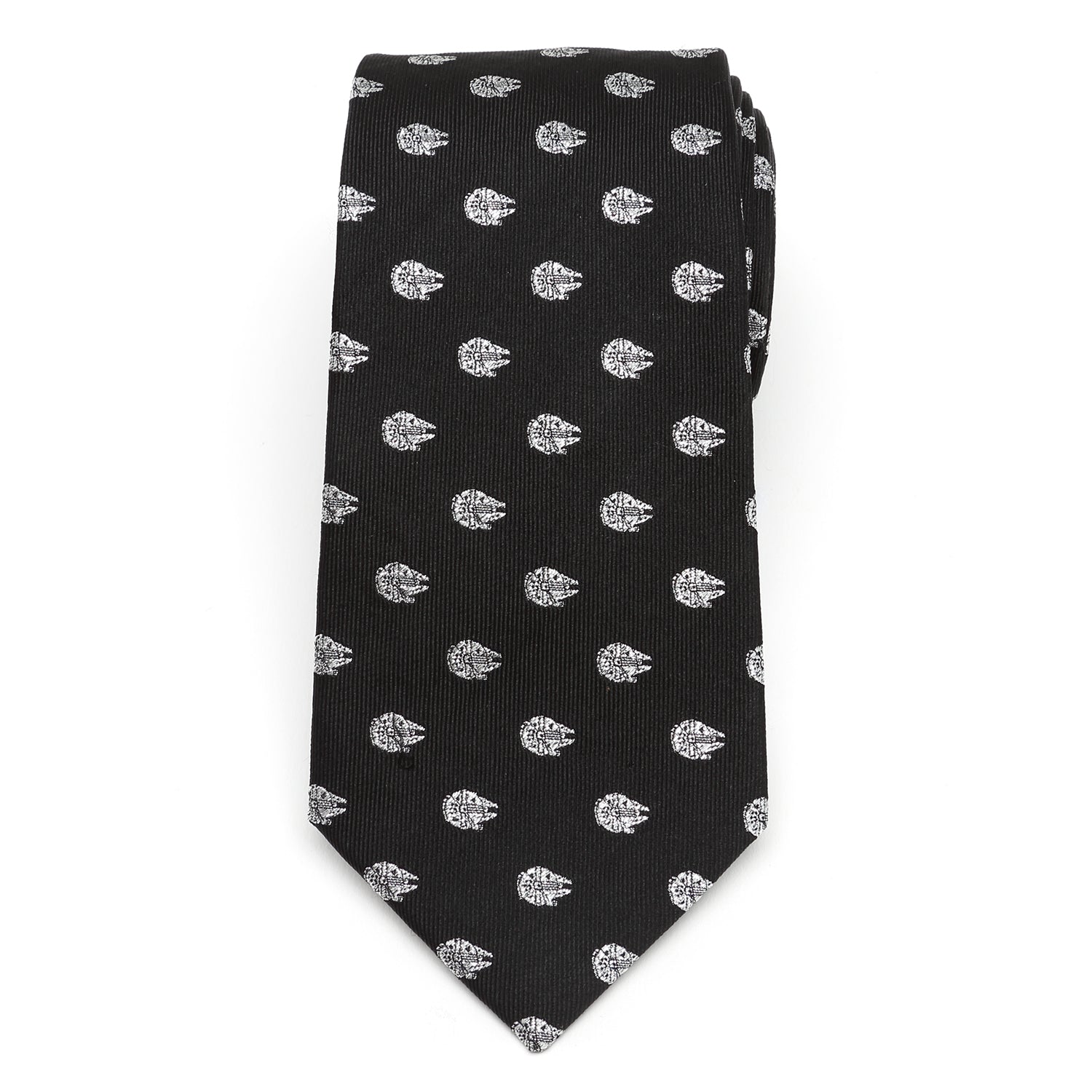 Star Wars Millennium Falcon Metallic Silver and Black Tie