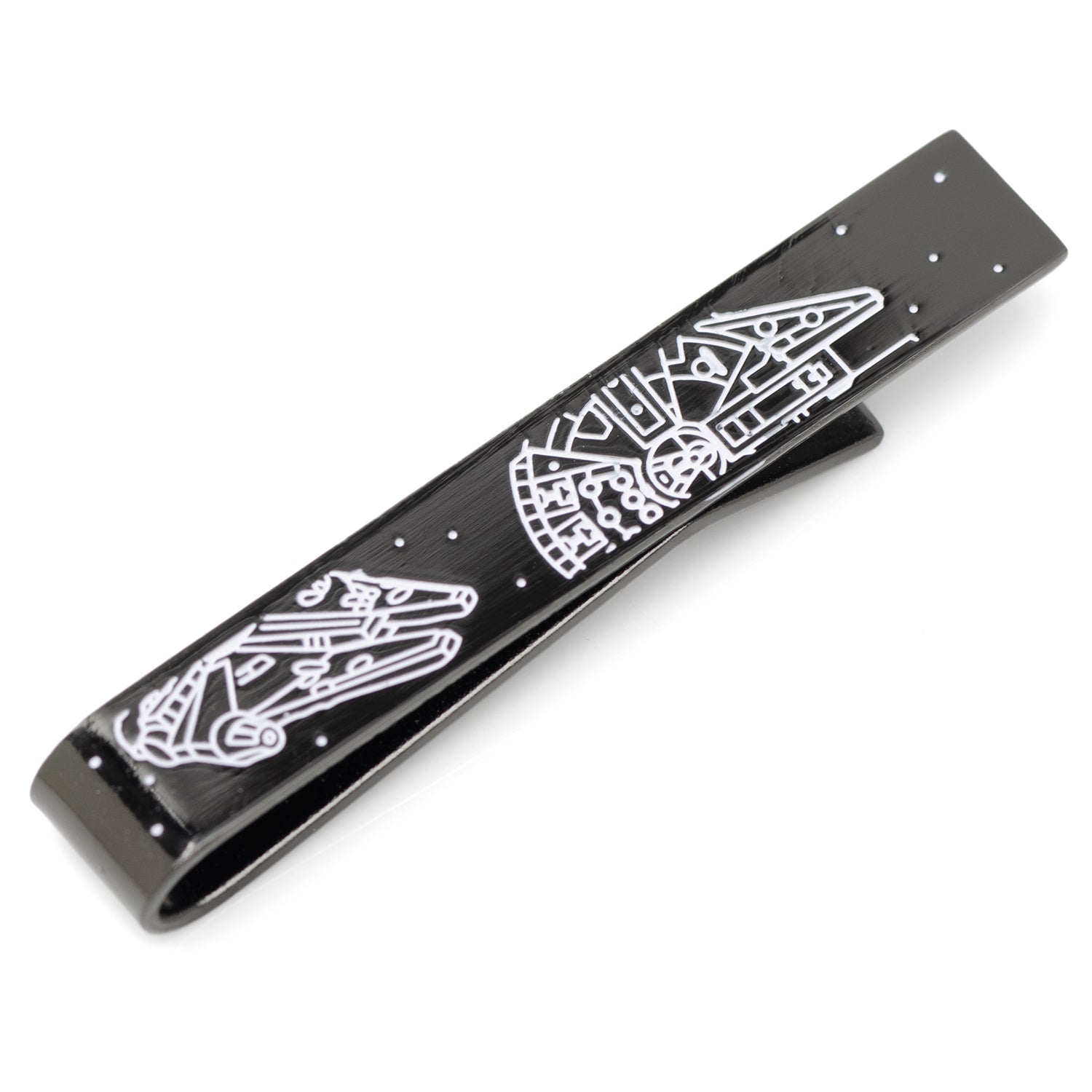 Star Wars Millennium Falcon Black and White Tie Bar