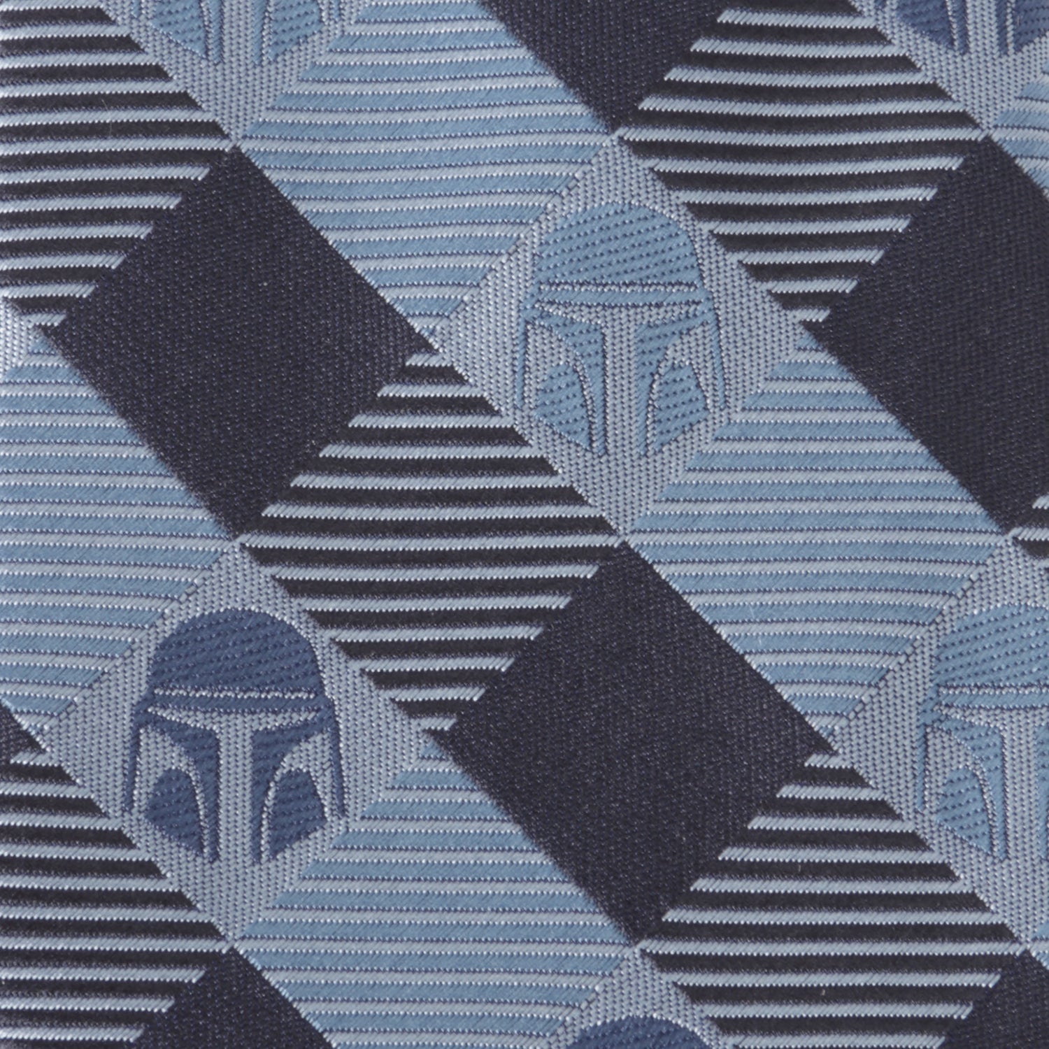 Star Wars Mandalorian Blue and Black Plaid Tie