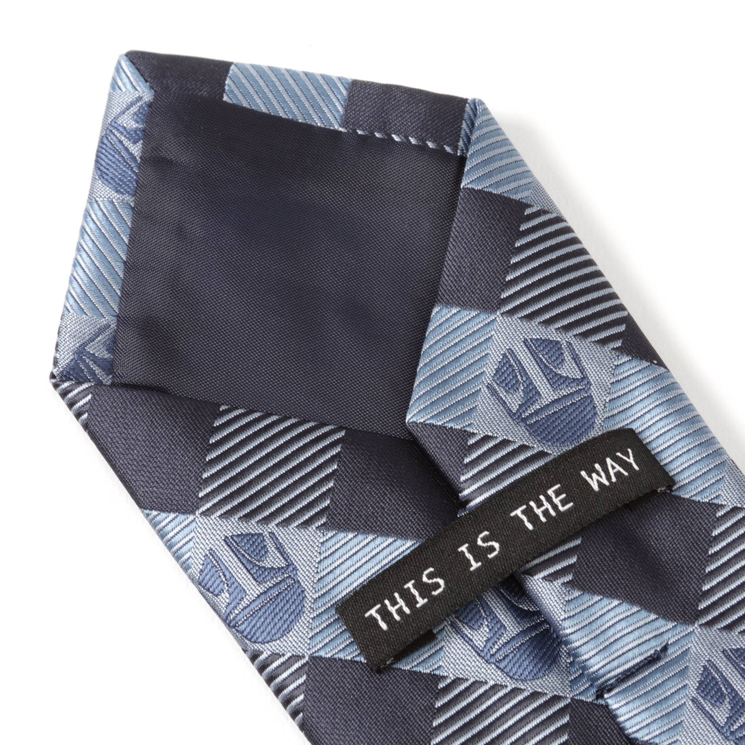 Star Wars Mandalorian Blue and Black Plaid Tie