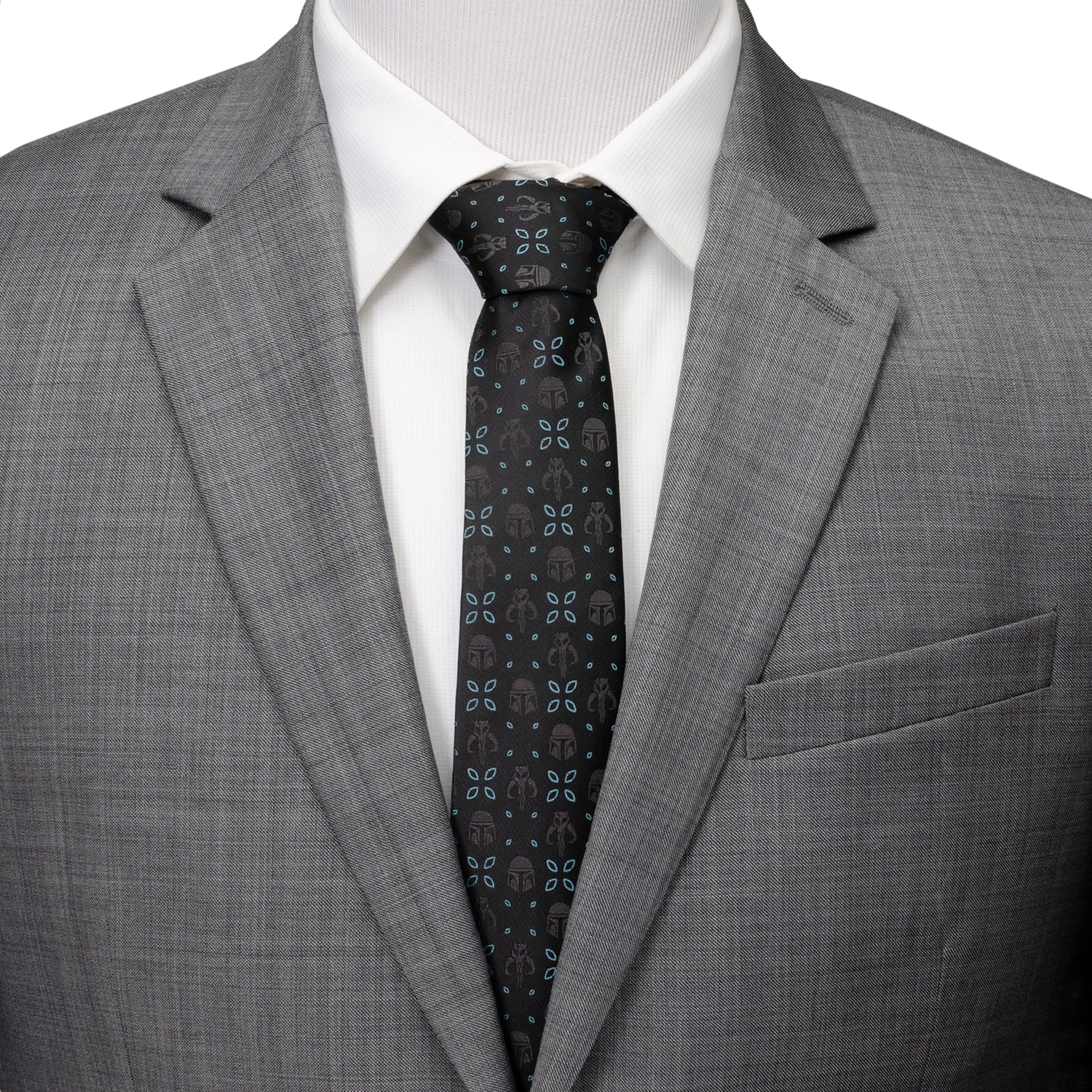 Star Wars Mandalorian Motif Black Tie