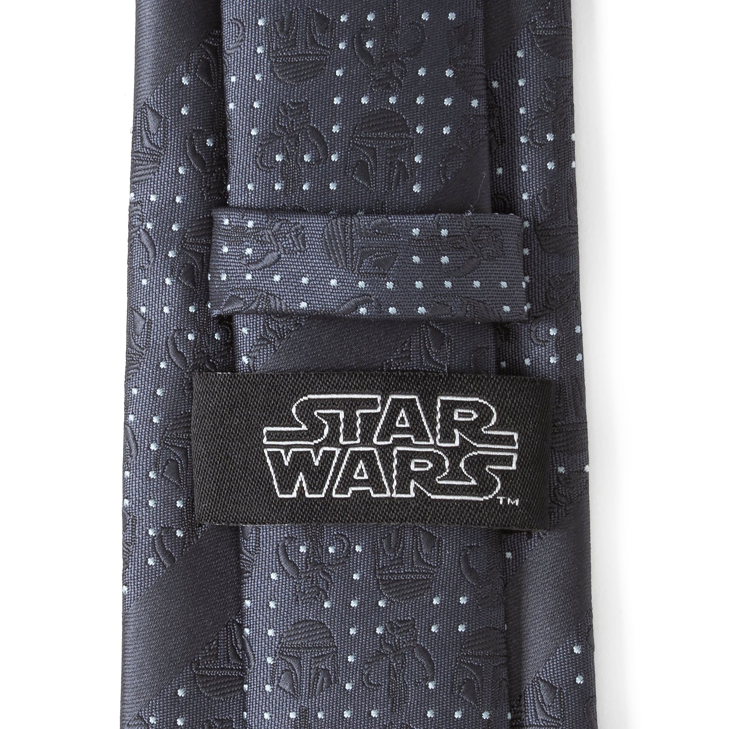 Star Wars Mandalorian Blue Dotted Striped Tie