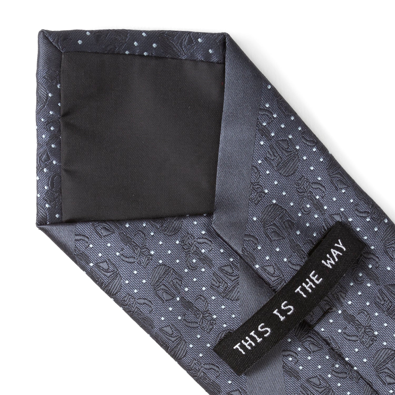 Star Wars Mandalorian Blue Dotted Striped Tie