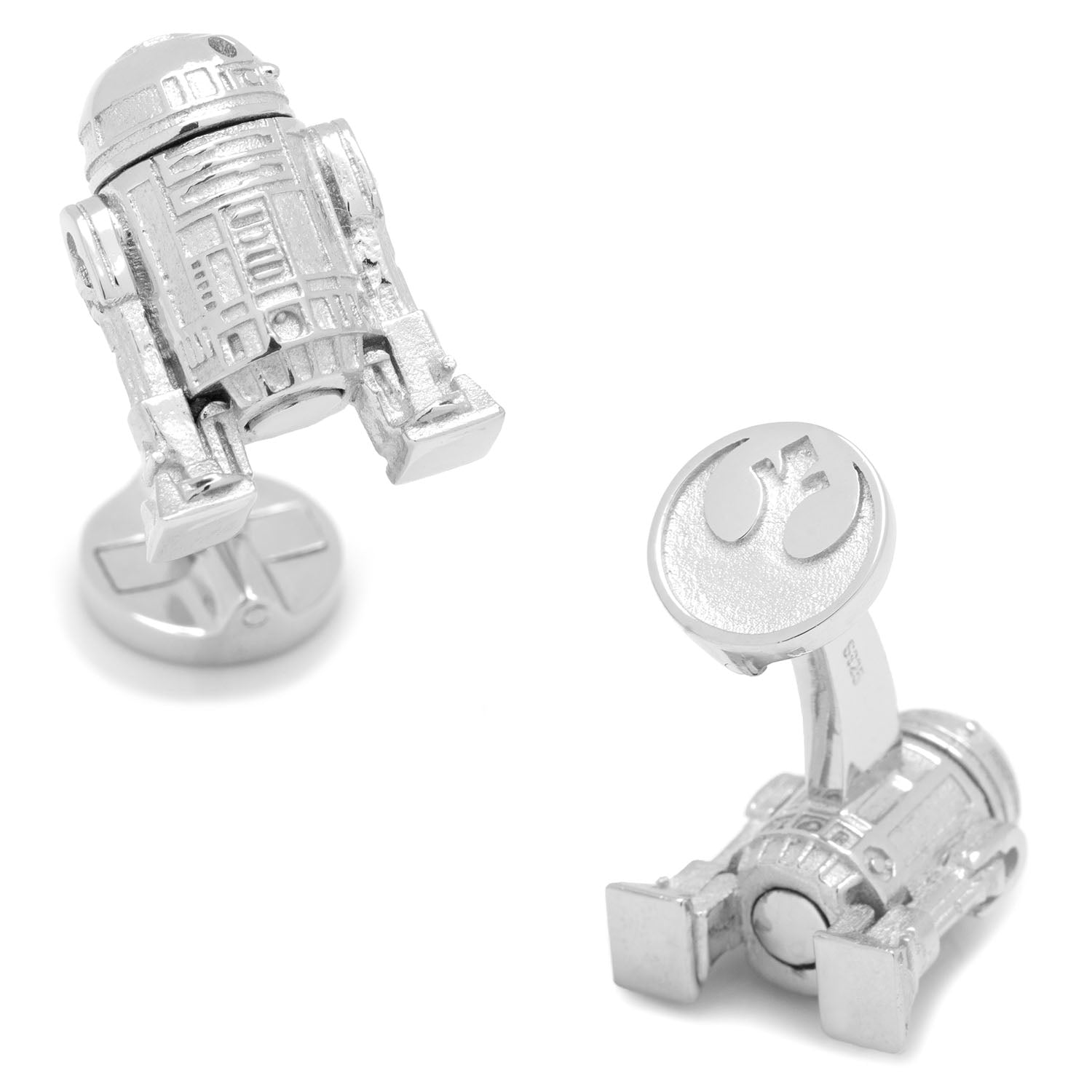 Star Wars R2-D2 Sterling Silver 3D Cufflinks