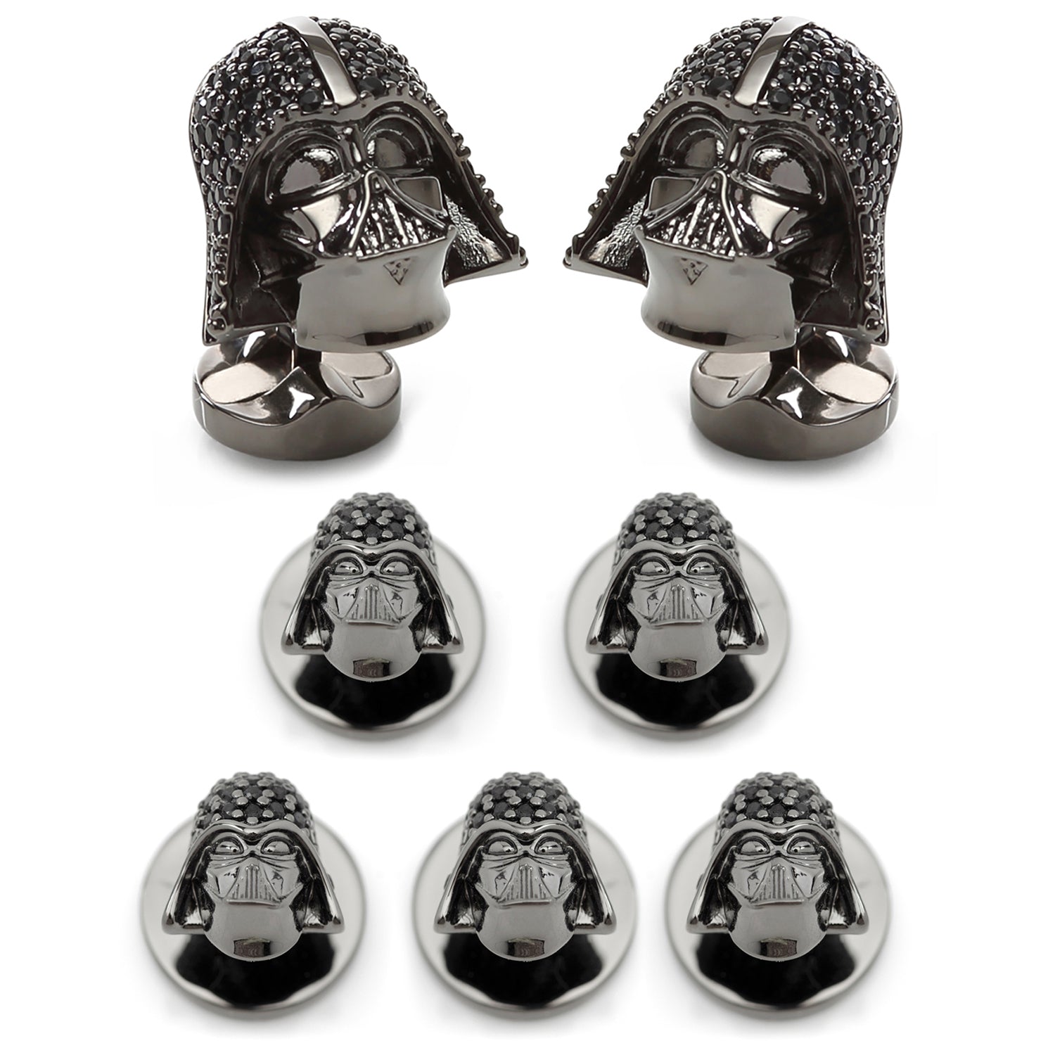 Star Wars Darth Vader Crystal 3D Cufflinks and 5-Stud Set