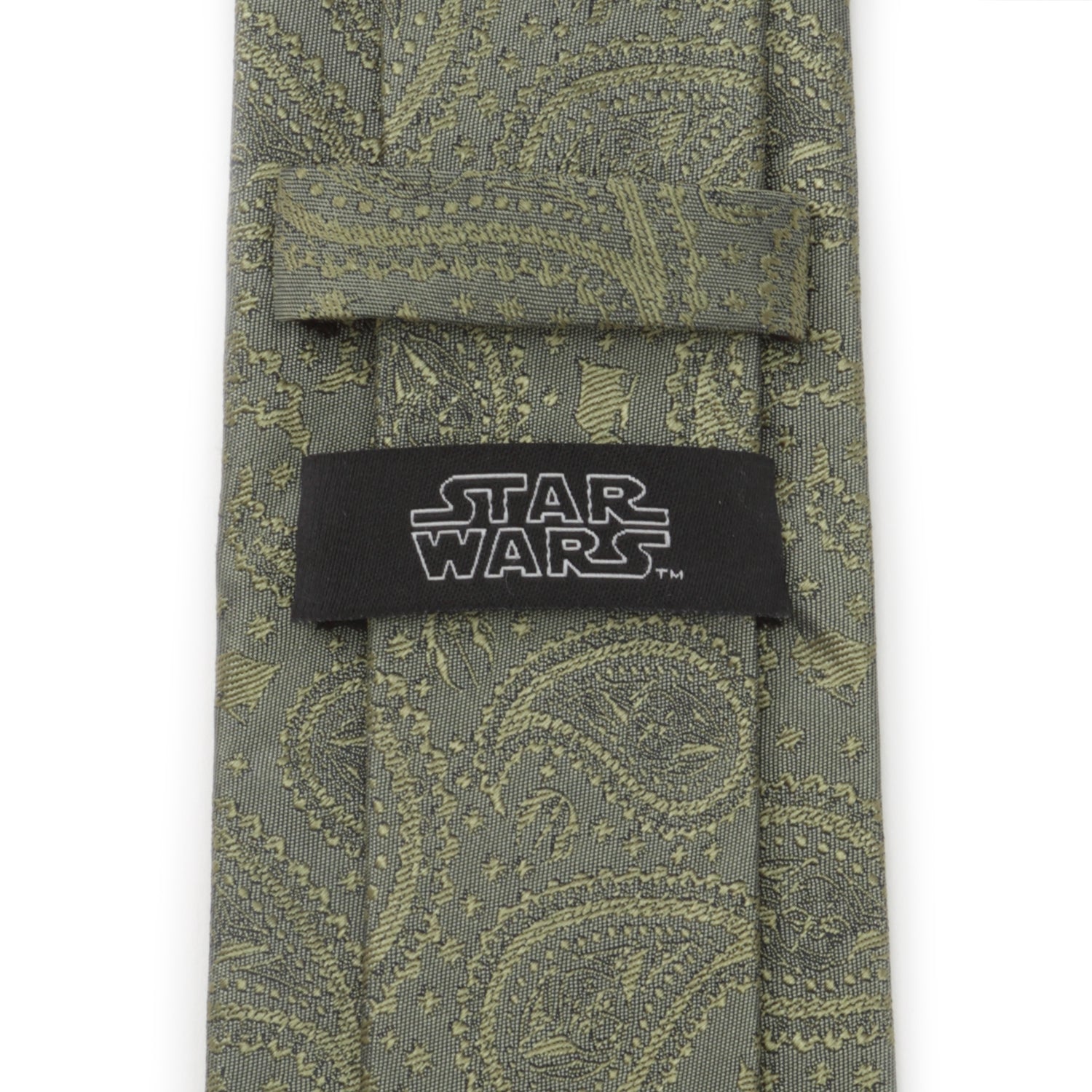Star Wars Yoda Sage Green Silk Tie