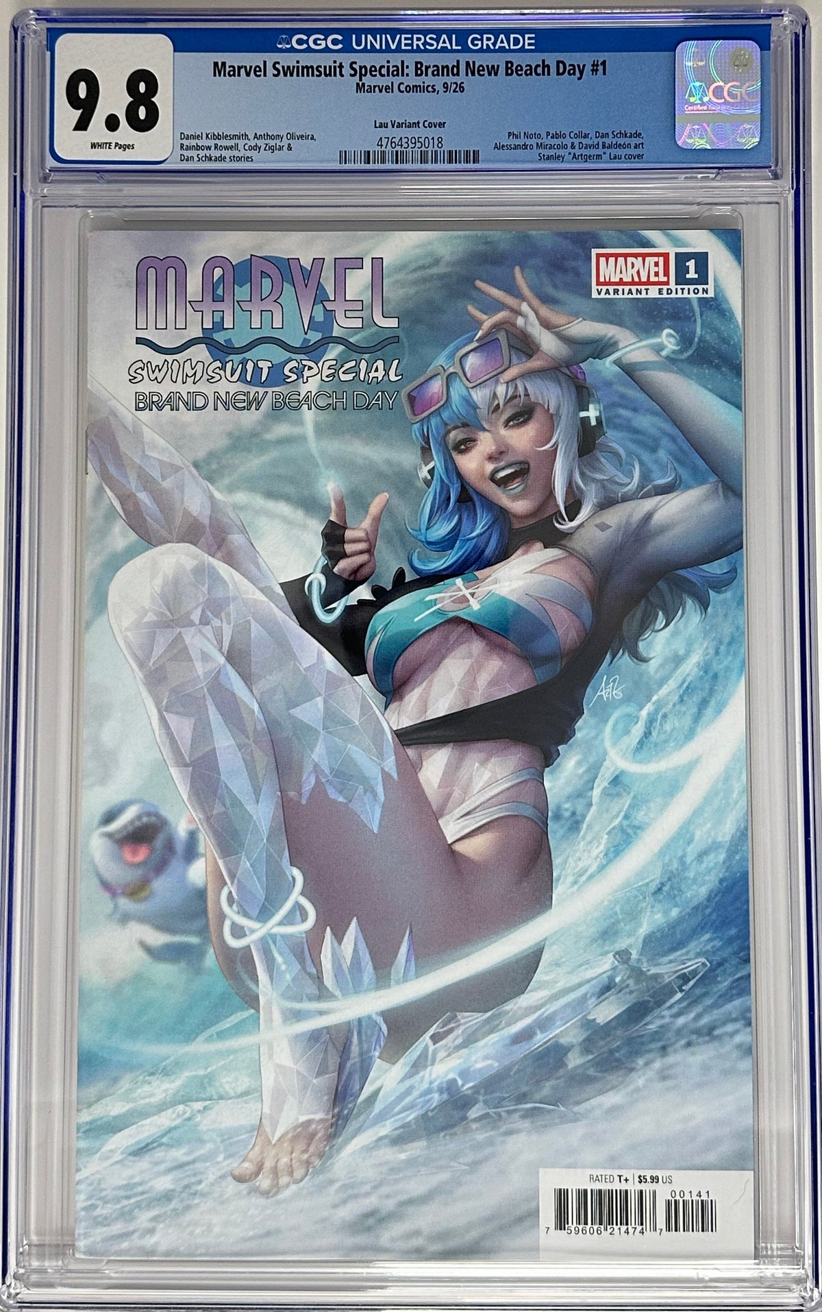 MARVEL SWIMSUIT SPECIAL: BRAND NEW BEACH DAY #1 CGC 9.8 STANLEY ARTGERM LAU VAR [IN STOCK]