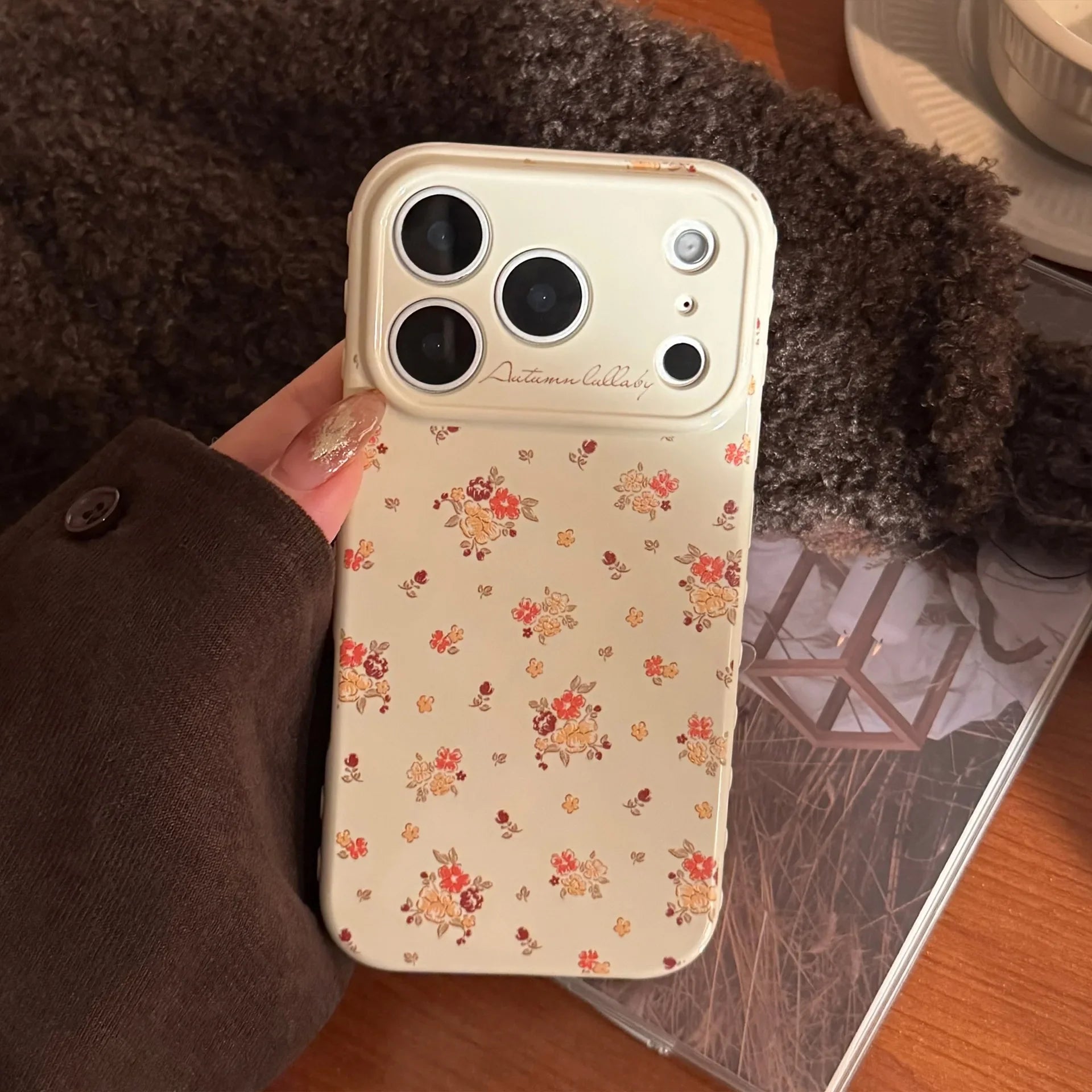 Korean Full Screen Flowers Pattern Soft Phone Case For iPhone