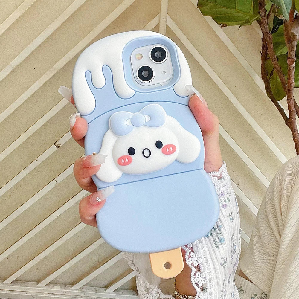Ice Cream Cinnamoroll Bear Cartoon Rubber Soft Phone Case