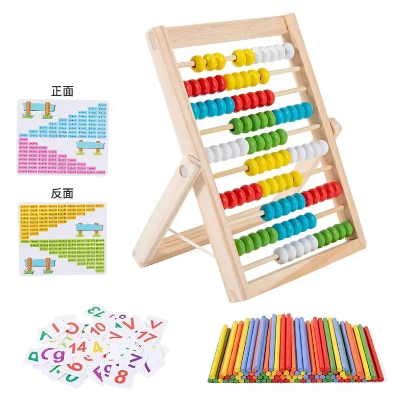 Wooden Counting Abacus – Math Learning Toy for Toddlers
