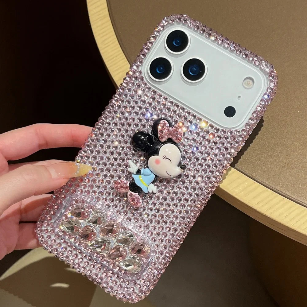 Kawaii Minnie Rhinestone Bling Crystal Phone Case For iphone