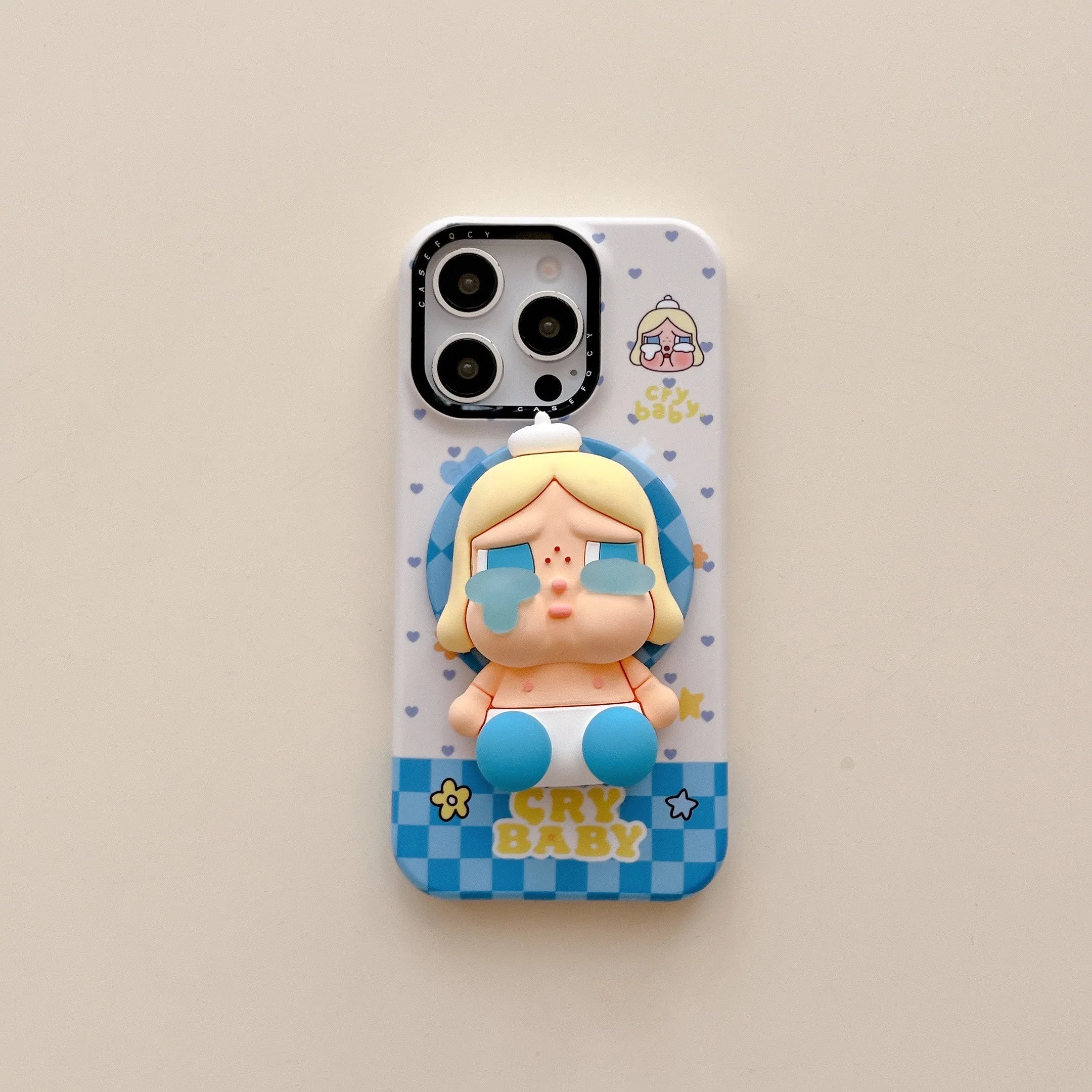 Korean Cute Plaid Pattern Girl Magnetic Phone Case For iPhone