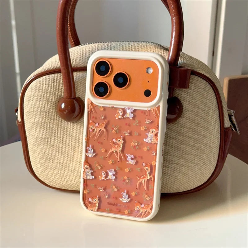 Fashion Cute Flower Little Deer Phone Case For iPhone