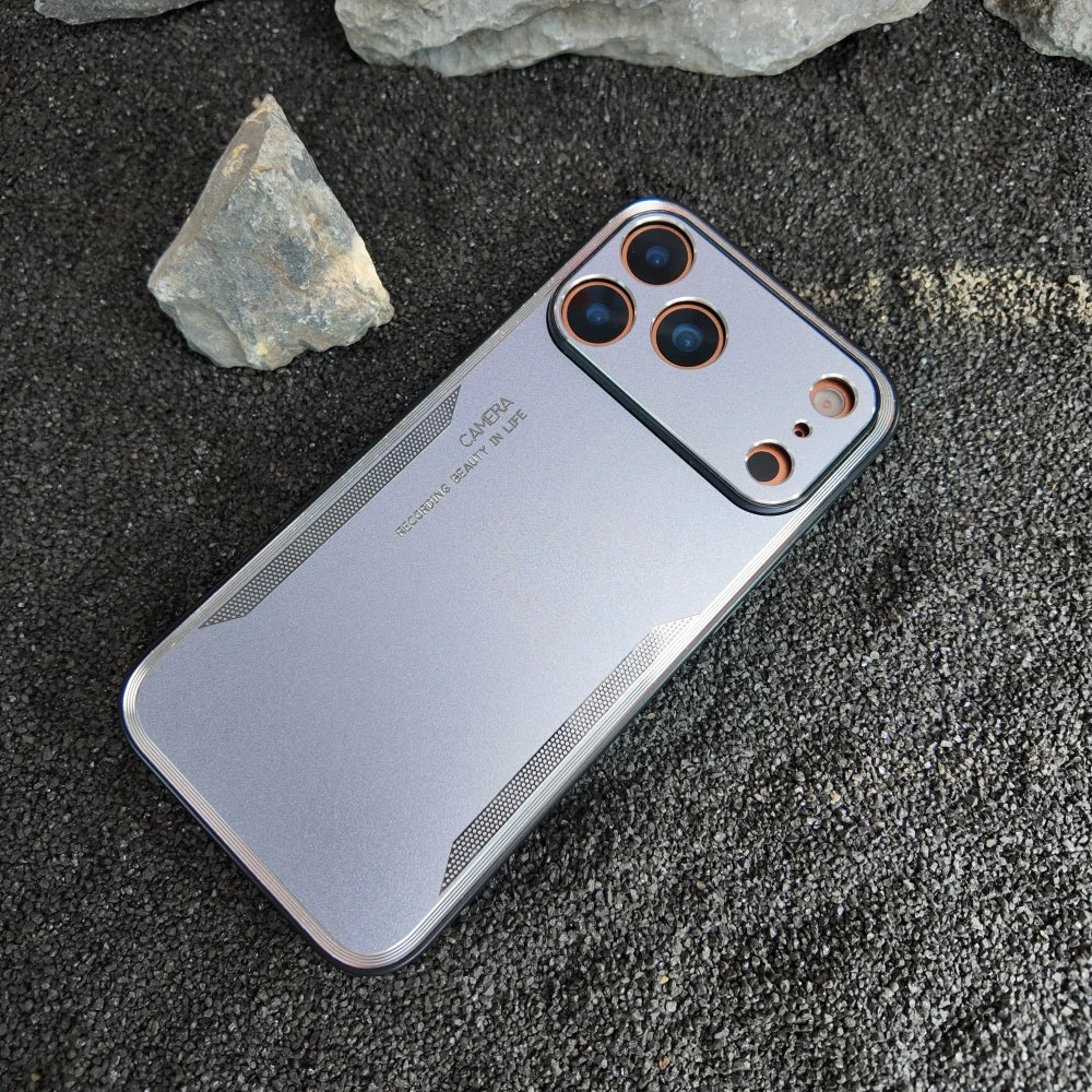 Shockproof Alloy Matte Metal Phone Case For iPhone