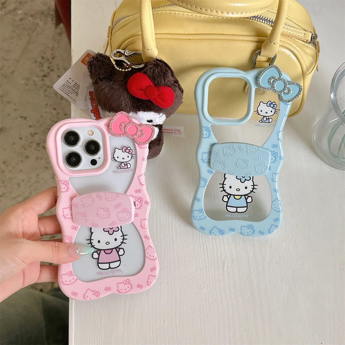 New Black Wind Bow Style Lace Kitty Cat Phone Case For iPhone