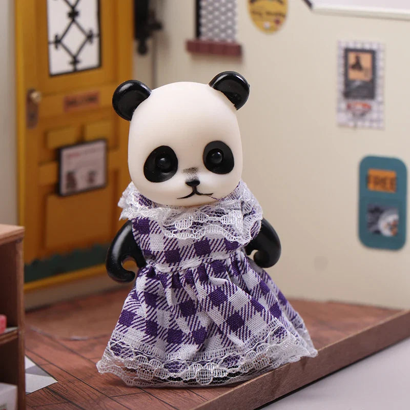 Miniature Dollhouse Rabbit Family Critters – DIY Playset for Kids