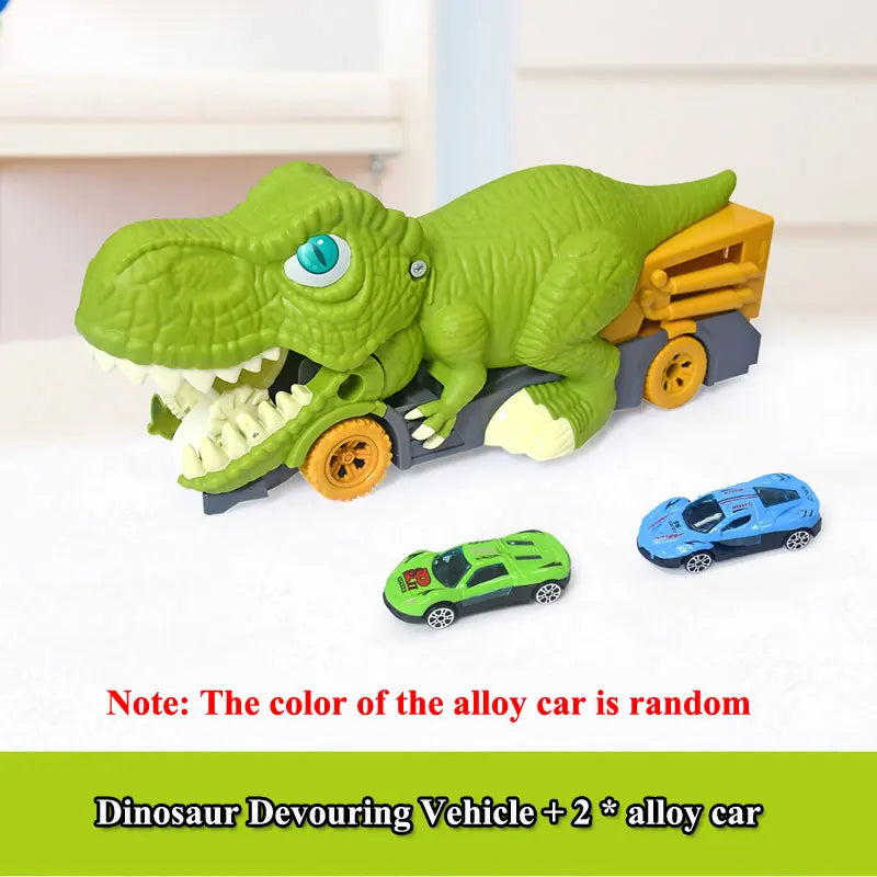 Dinosaur Carrier Truck Toy Set – Racing Track for Kids