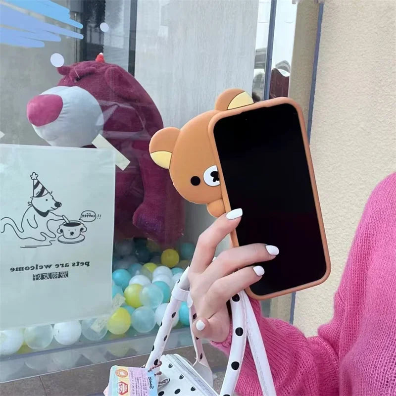Kawaii Probe Rilakkuma Bear Phone Case