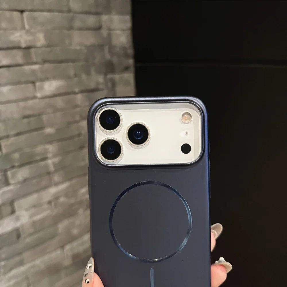 Ultra Thin Metallic Paint Magnetic Case For iPhone