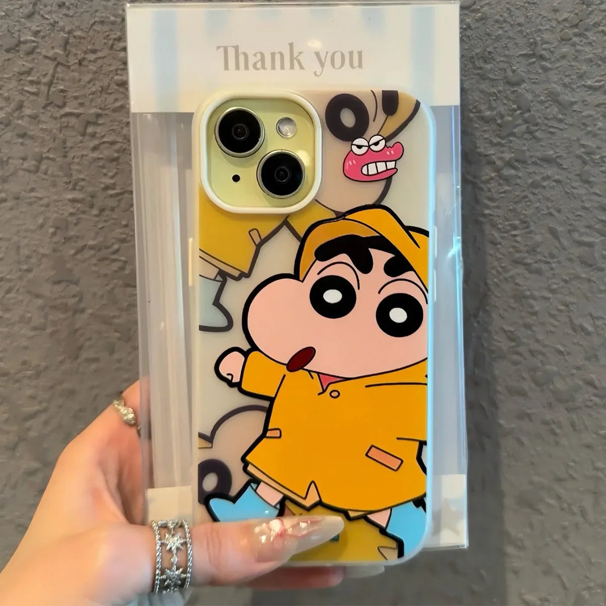 Kawaii Crayon Shin-chan iPhone Case Anime Sanding Shockproof For iPhone